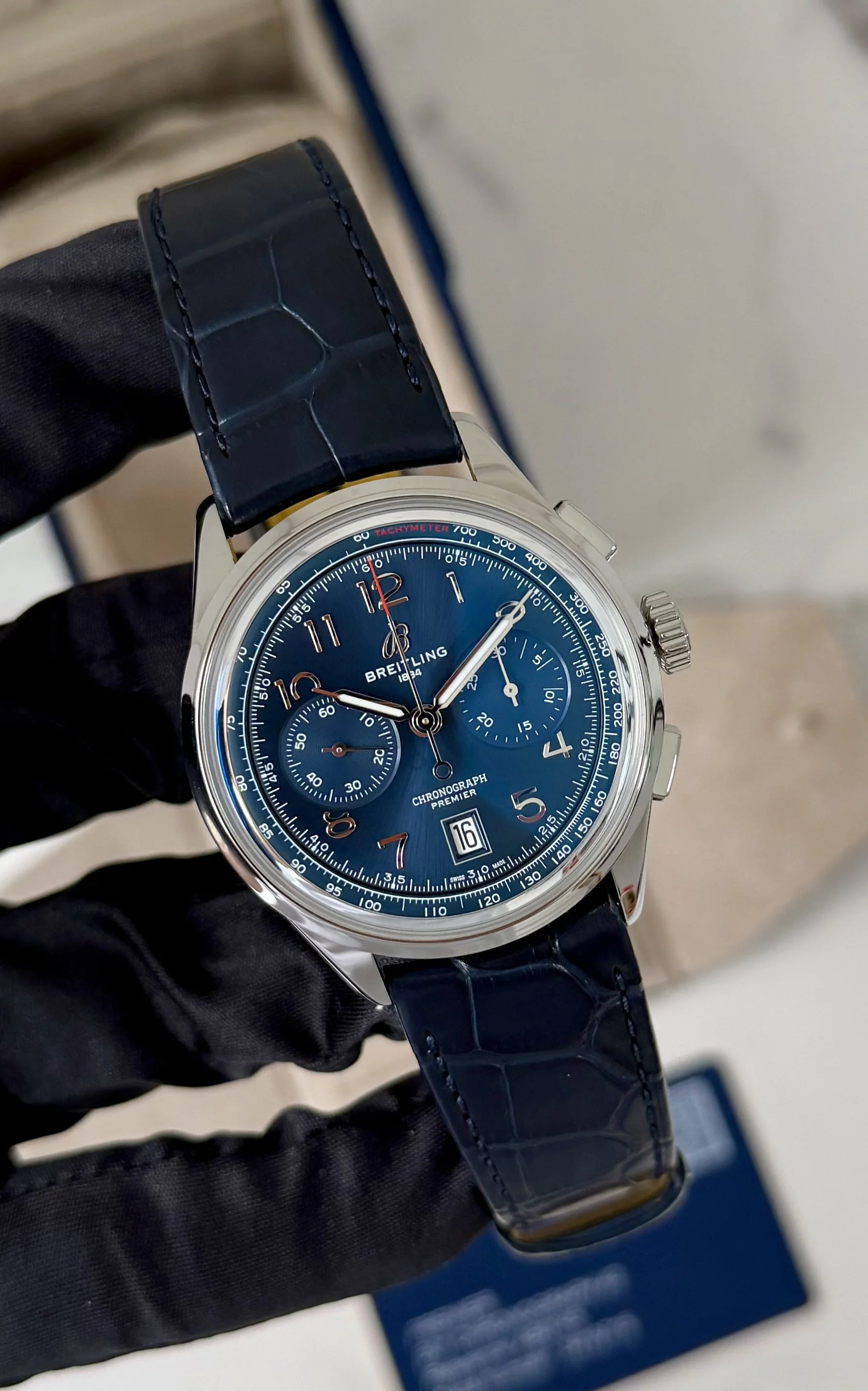 Breitling Premier B01 Chronograph 42 AB0145171C1P2 Navy Blue 2024 Complete Set