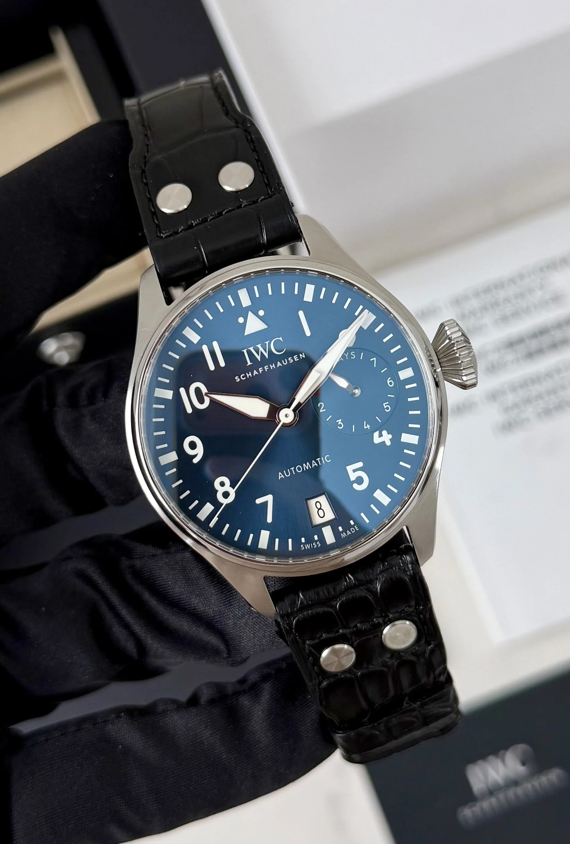 IWC Big Pilot's Watch Le Petit Prince 46mm IW501002 Complete Set Blue Dial