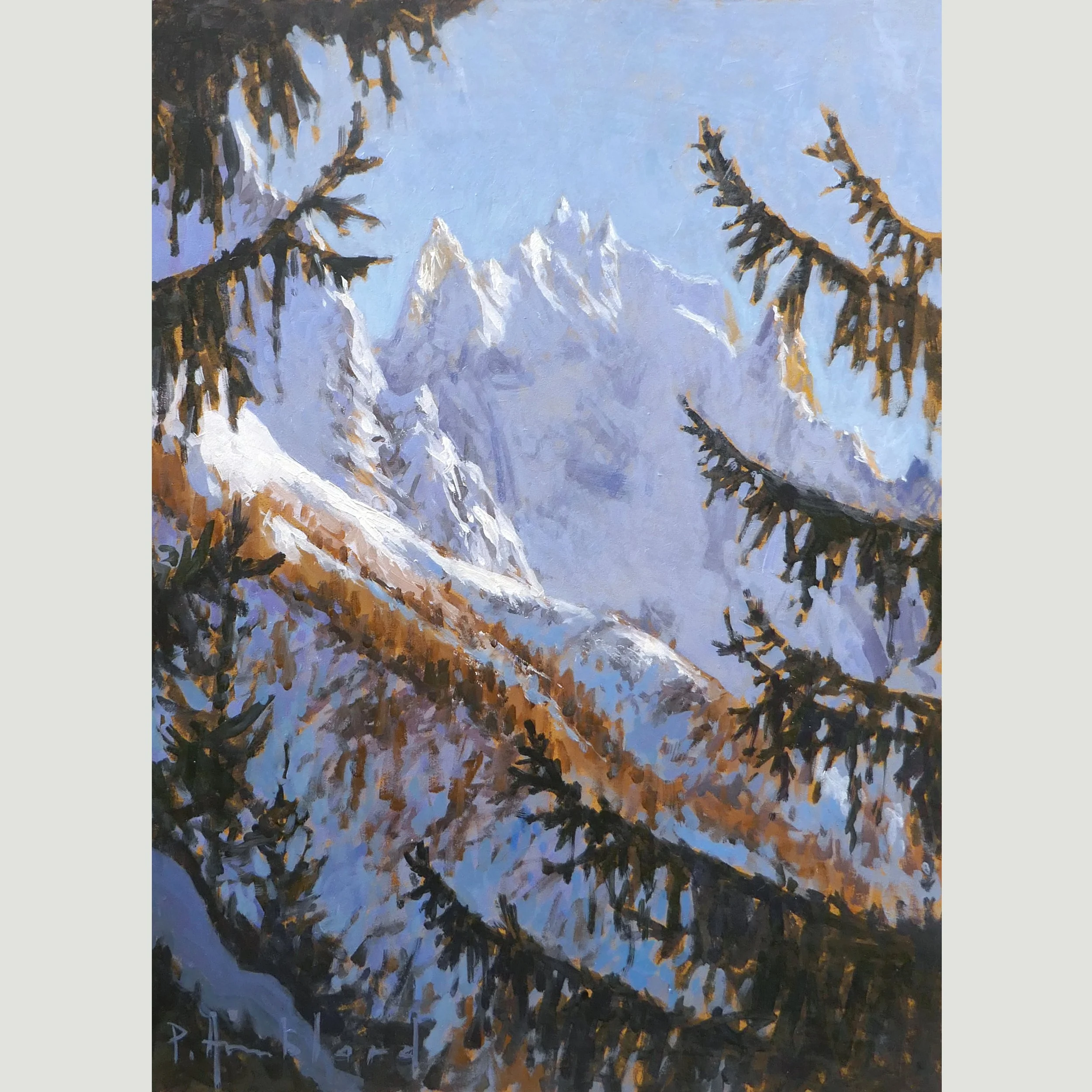 "Plan poudré" 25x40cm, oil on panel