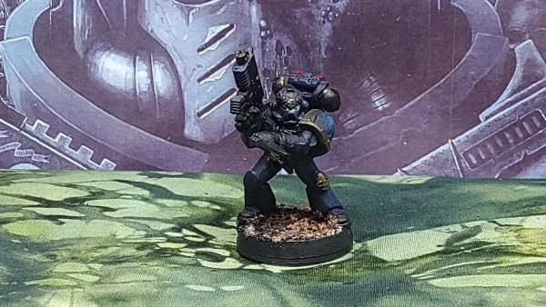 OG Space Marine, before 30K branding. Custom bits.