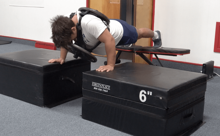 Athlete performing pushups