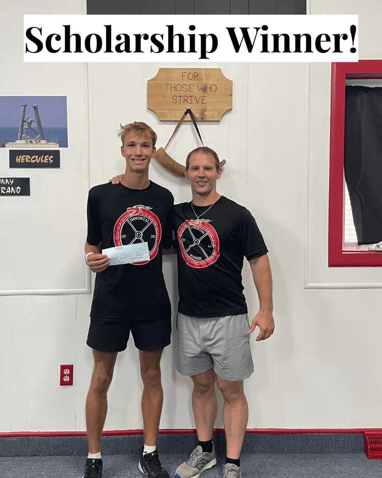 Athlete winning the Immortal Power scholarship