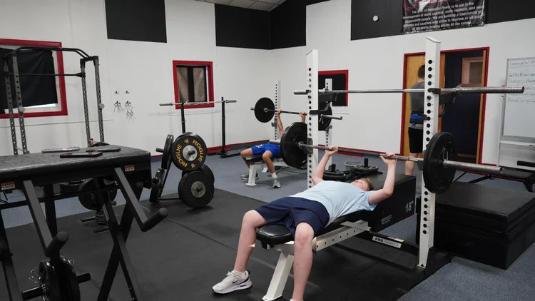 Young athletes training