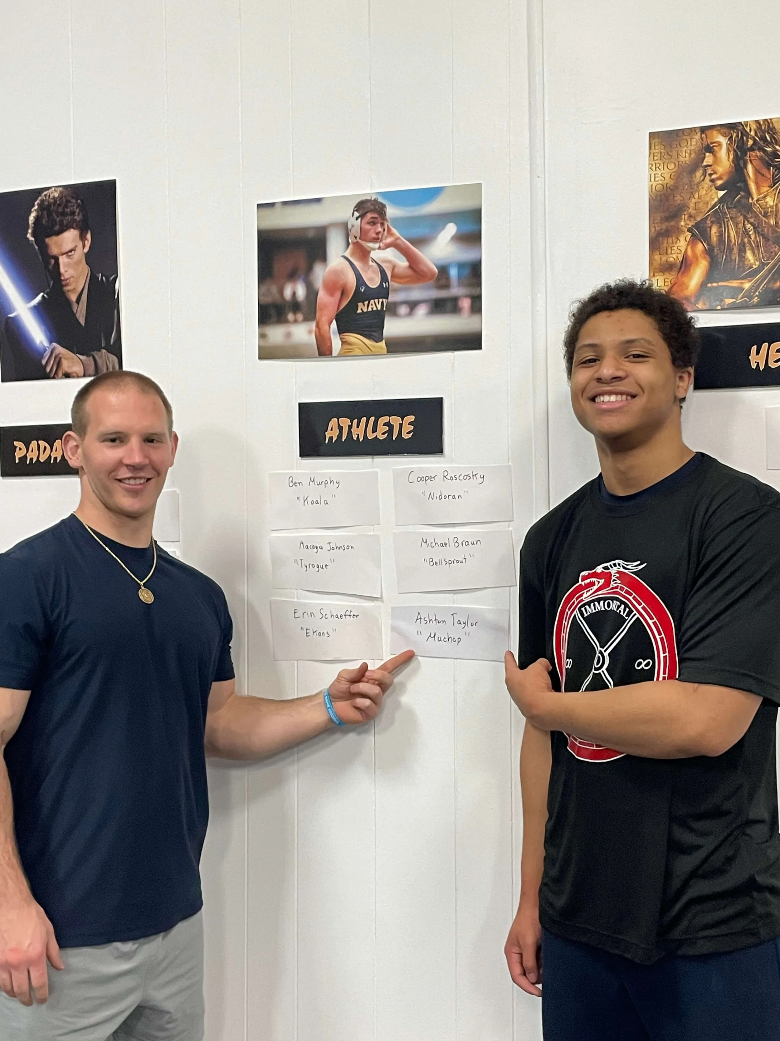 Coach Mike guiding and athlete through training