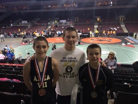 Wrestlers with state medals