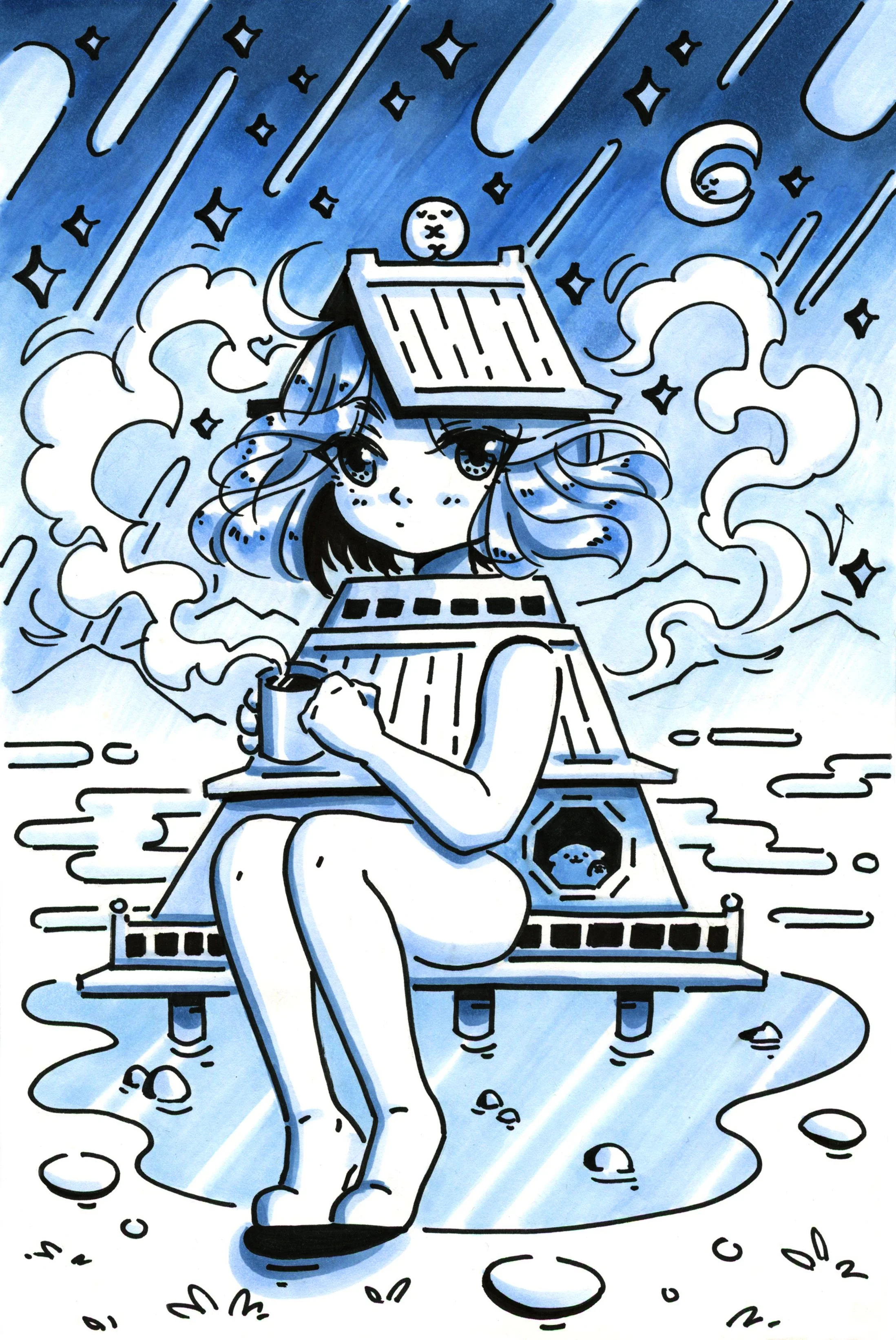 Alicia Cardell "Teahouse" (2023)
Ink & Marker, 8" x 11", NFS