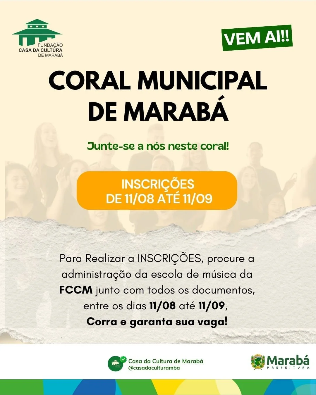 Inscrição Canto Coral Municipal