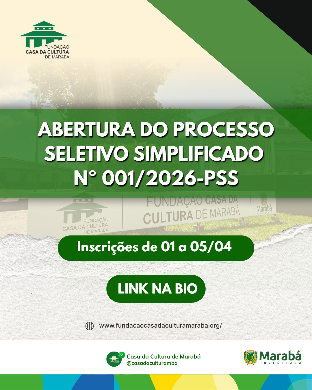 FCCM: Casa da Cultura divulga Edital de abertura do Processo Seletivo Simplificado nº 001/2026