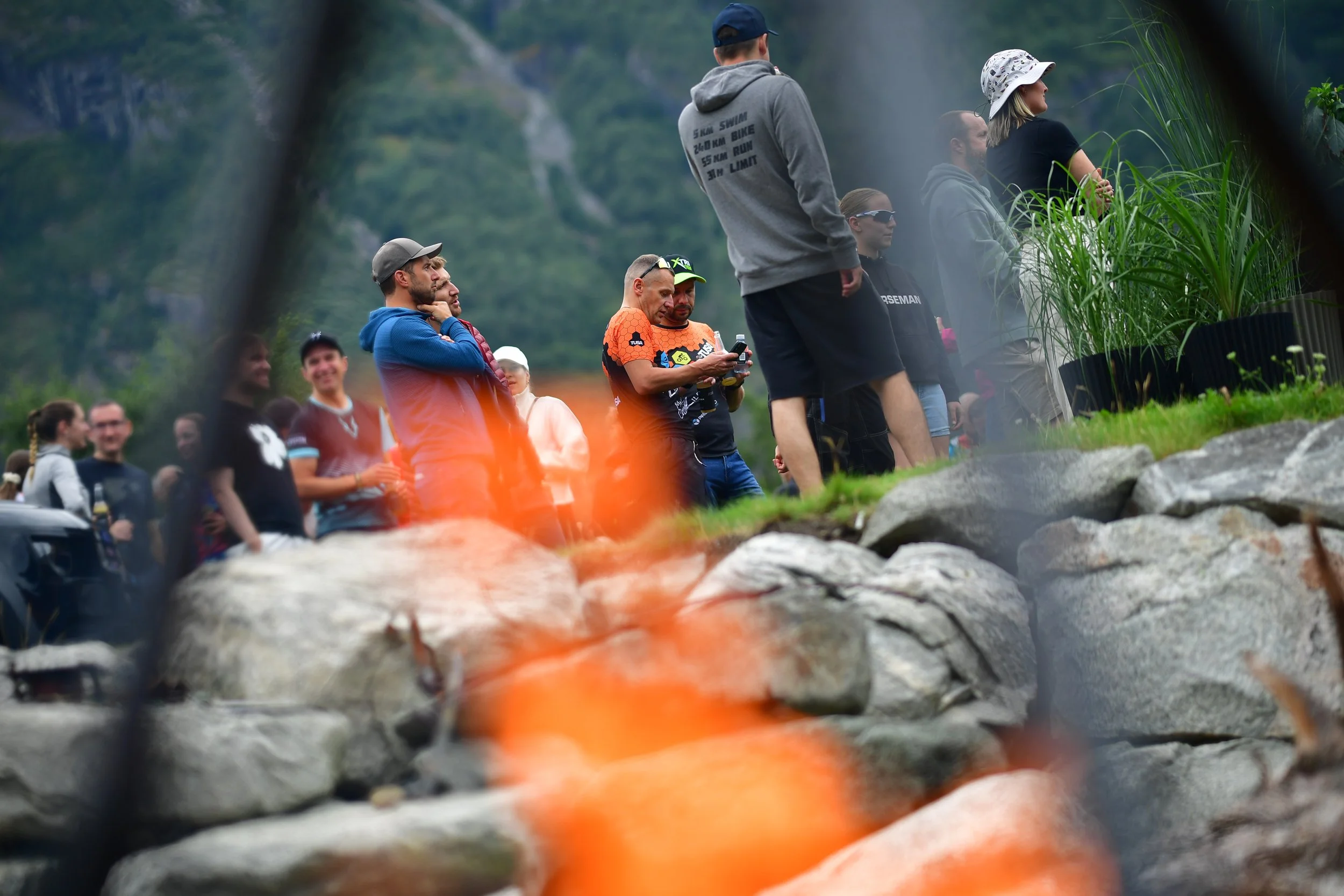 Bonfire for support teams and athletes