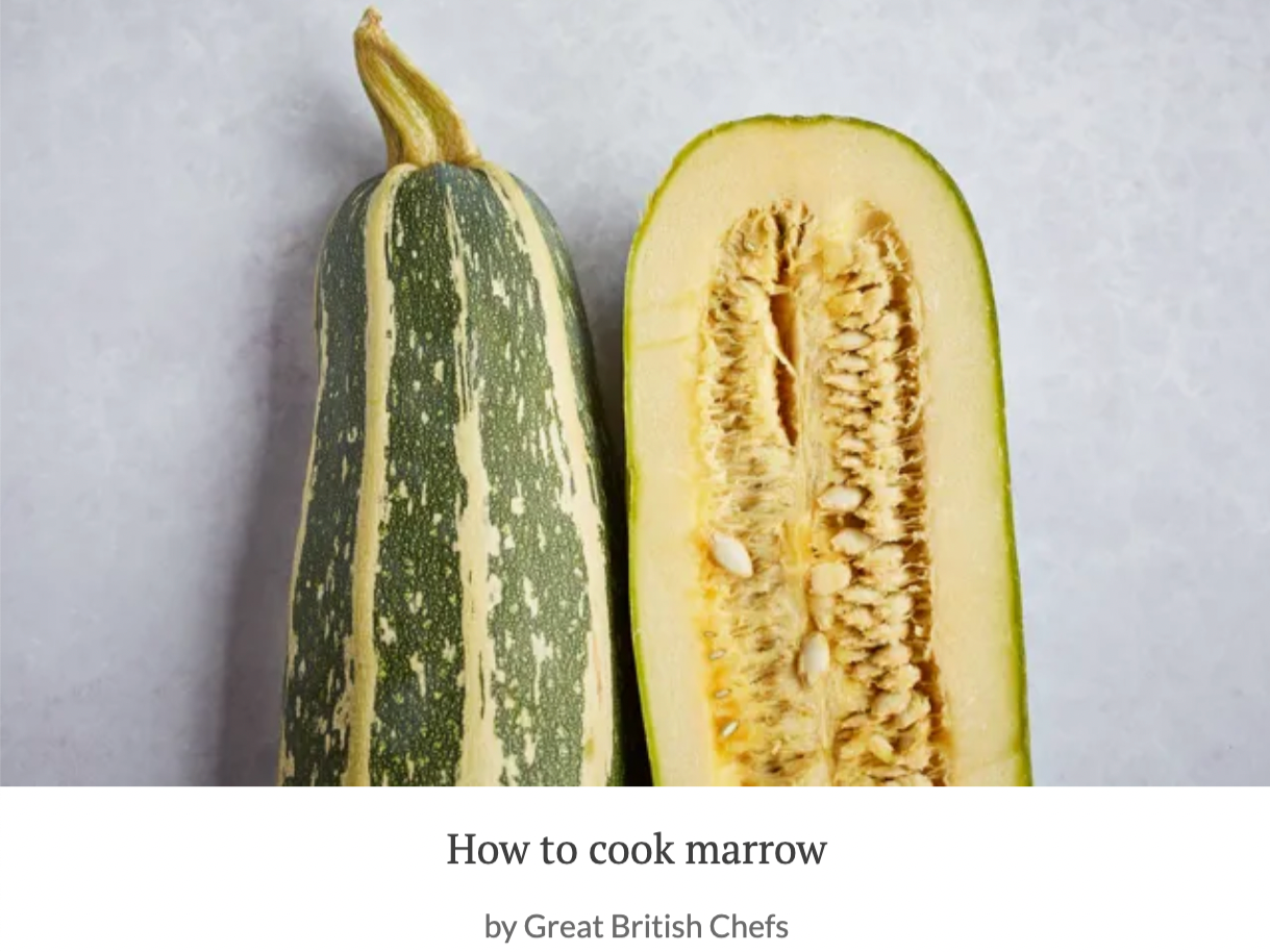 A whole green-striped gourd and a half of the same gourd showing its inner flesh and seeds.