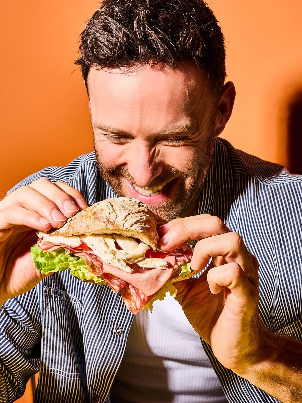 Lovely people eating lovely sandwiches! 🥪 

Super fun shoot with the wonderfully talented @noemiscavophotography 

Thanks to our gorgeous models; @joebrailsford1 @robyog &amp; @goldsilva 

#foodstylist #foodstylistlondon #sandwichesofinstagram #food