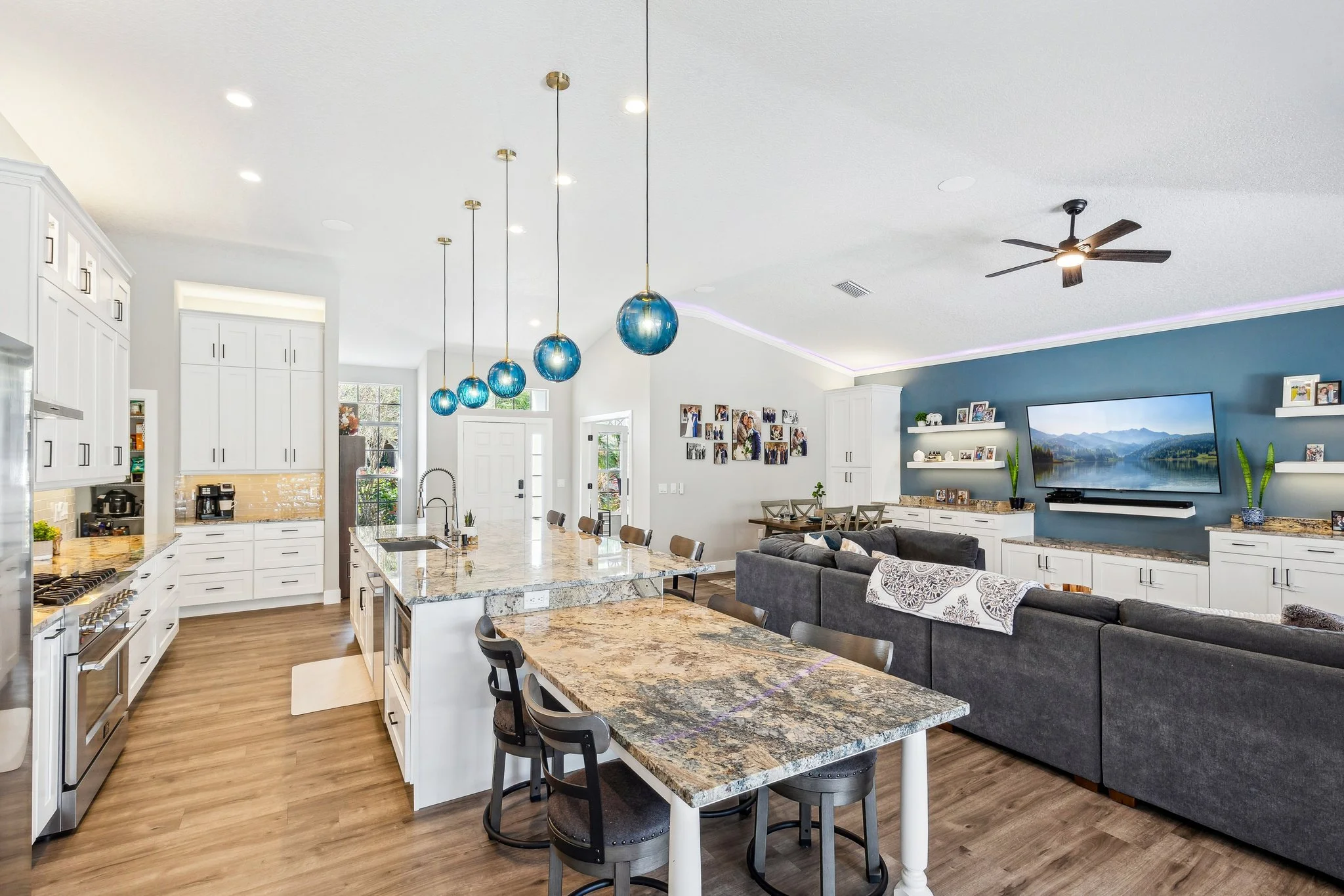 Wide Open Kitchen/Family/Dining with Office