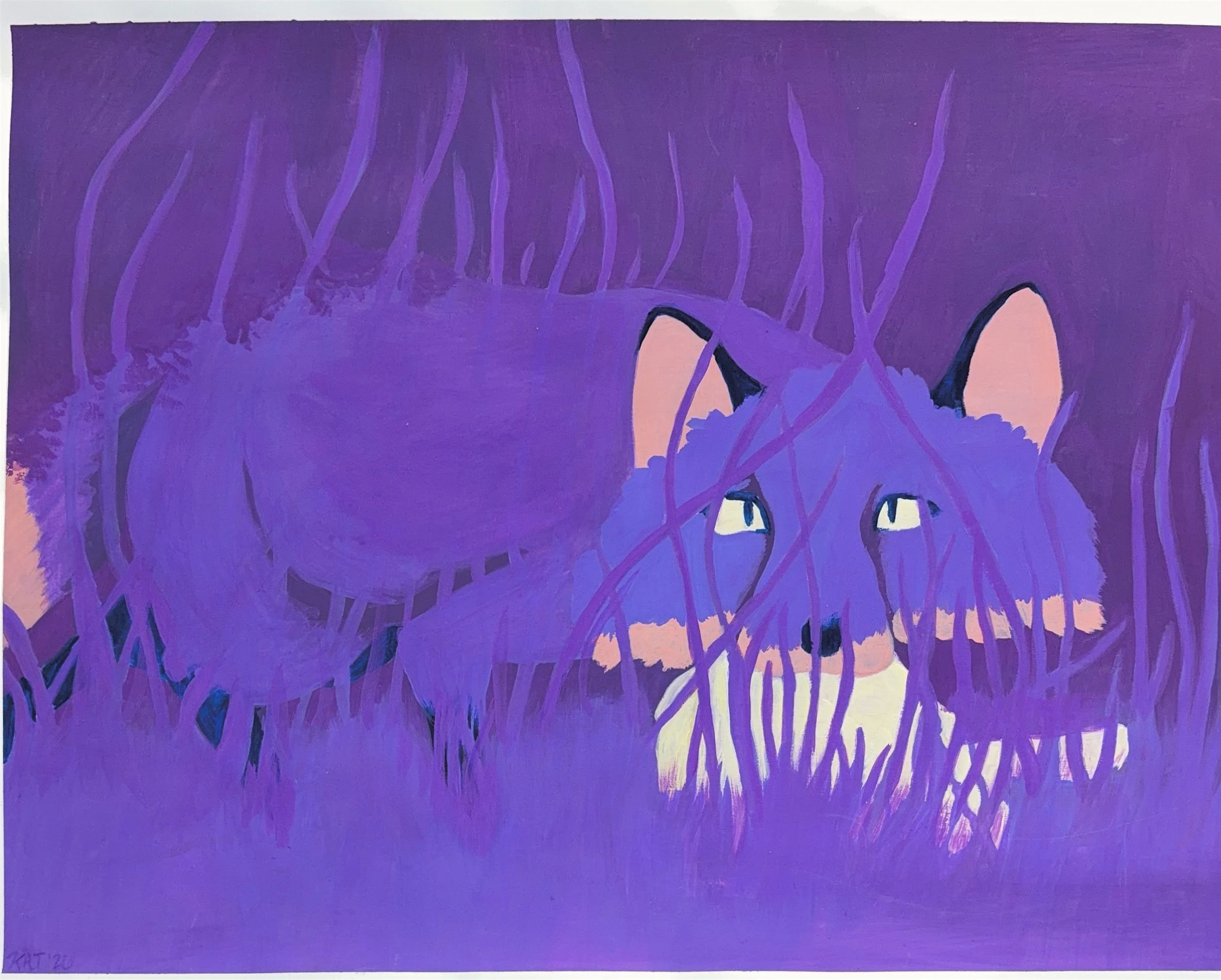 Amist a foxes hunt (acrylic gouache and acrylic paint)(2026)