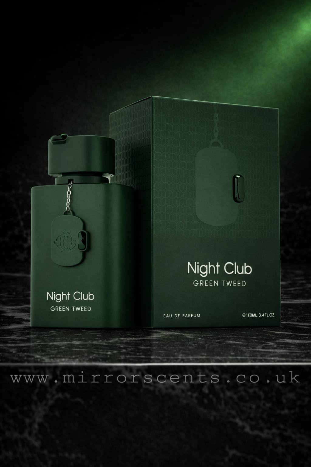 Night club green tweed