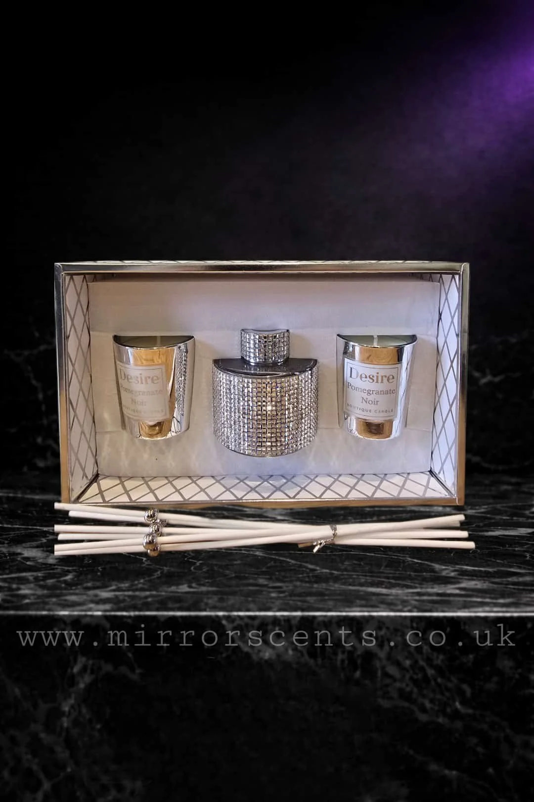 Pomegranate noir diffuser & candle set