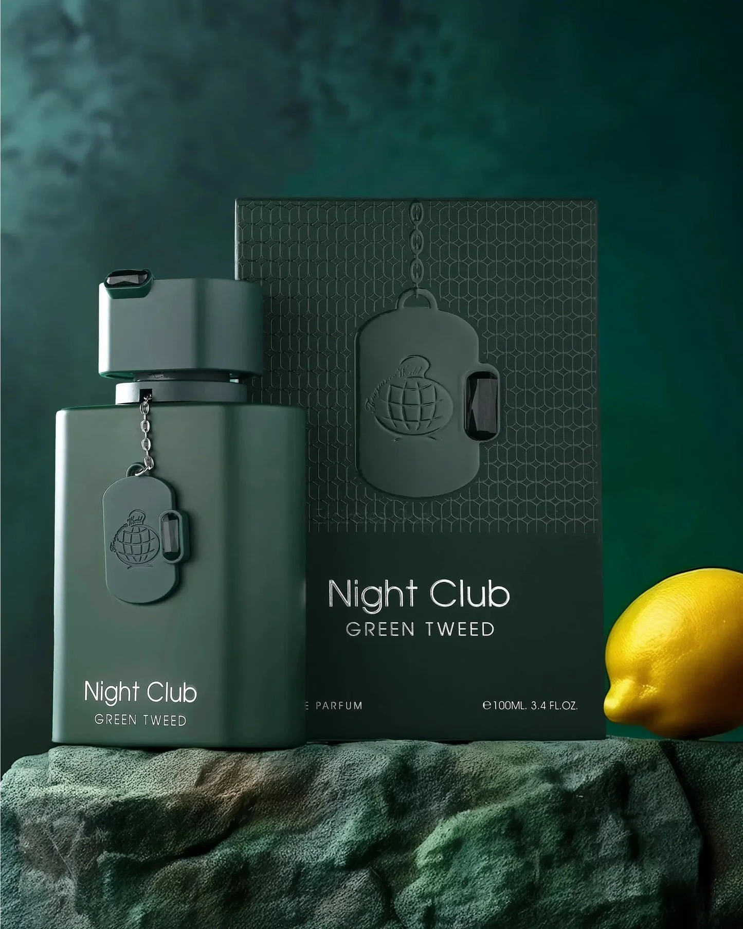 Night club green tweed