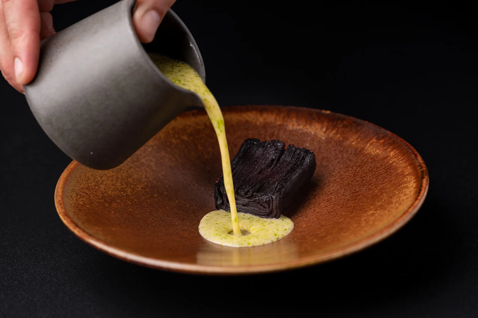 Beetroot Millefeuille with Tomasu Beurre Blanc