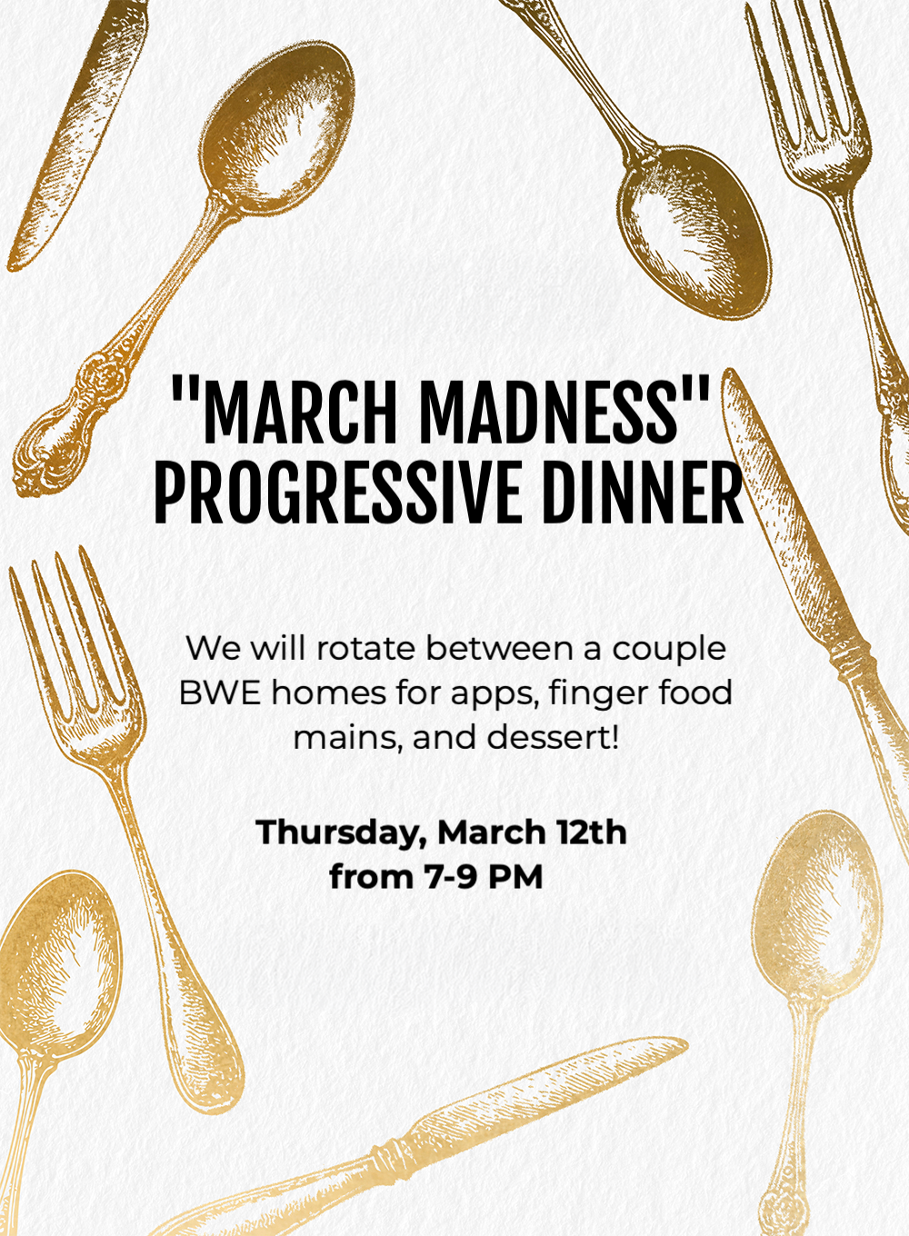 March Madness Progressive Dinner