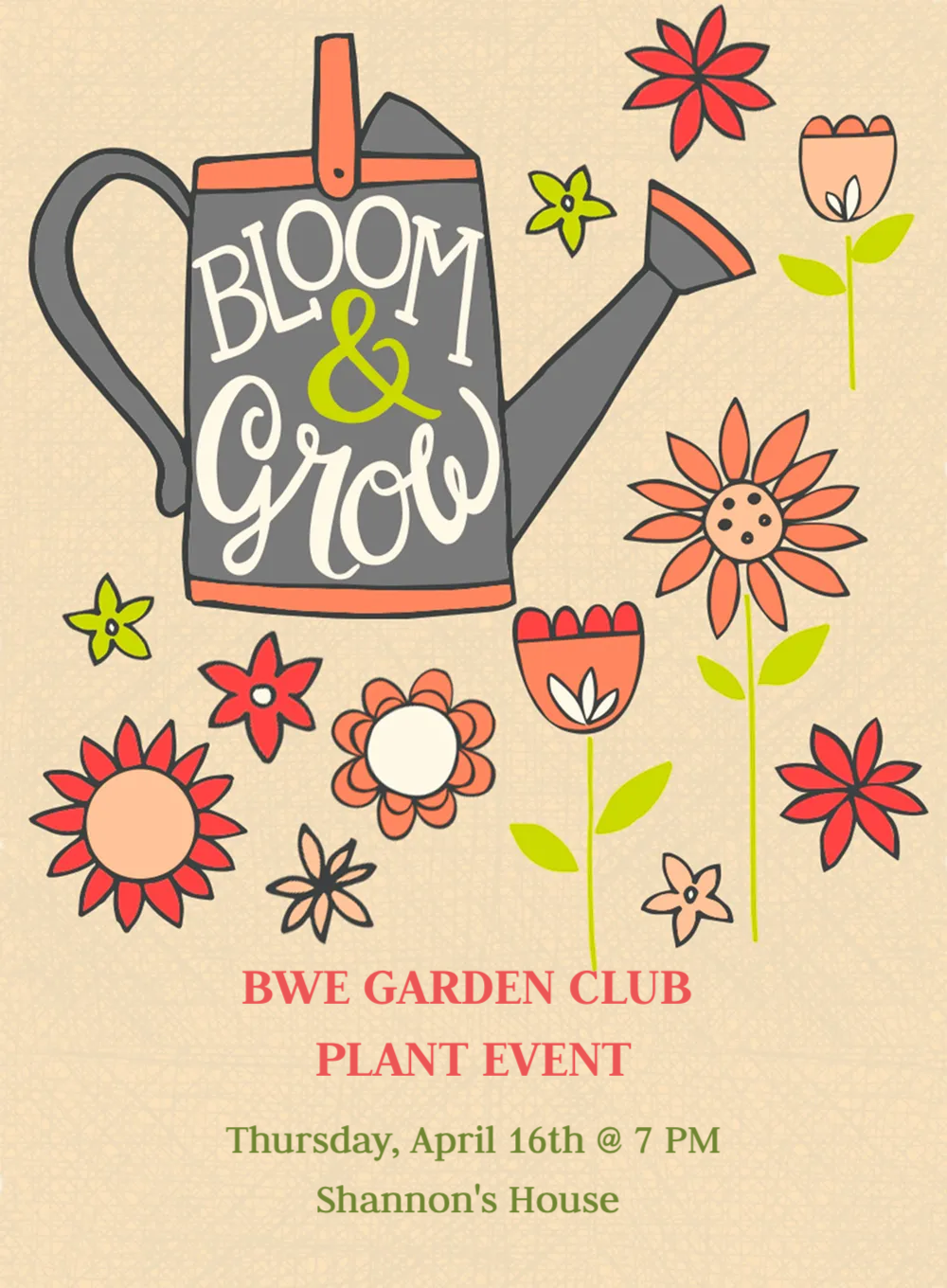 BWE Garden Club Throwback Plant Event