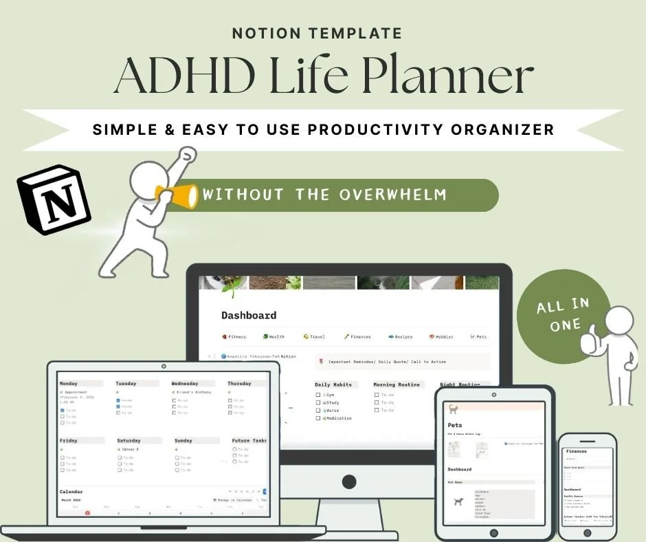 ADHD Life Planner Notion Template
