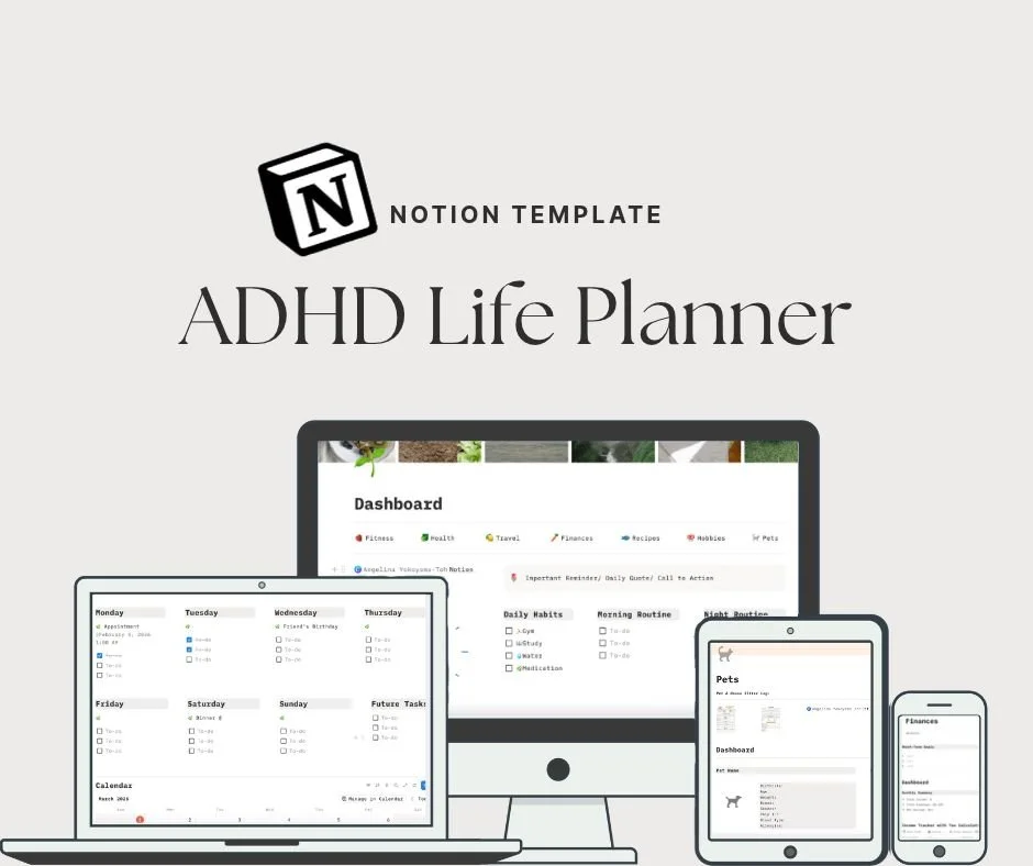 ADHD Life Planner Notion Template