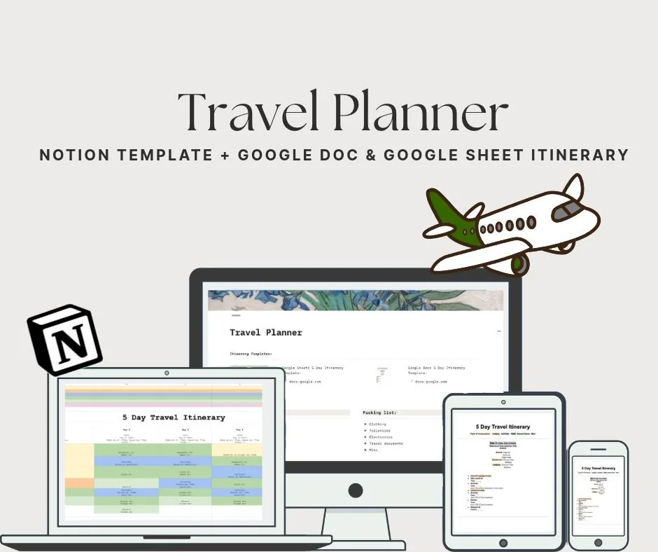 Travel Planner Notion Template