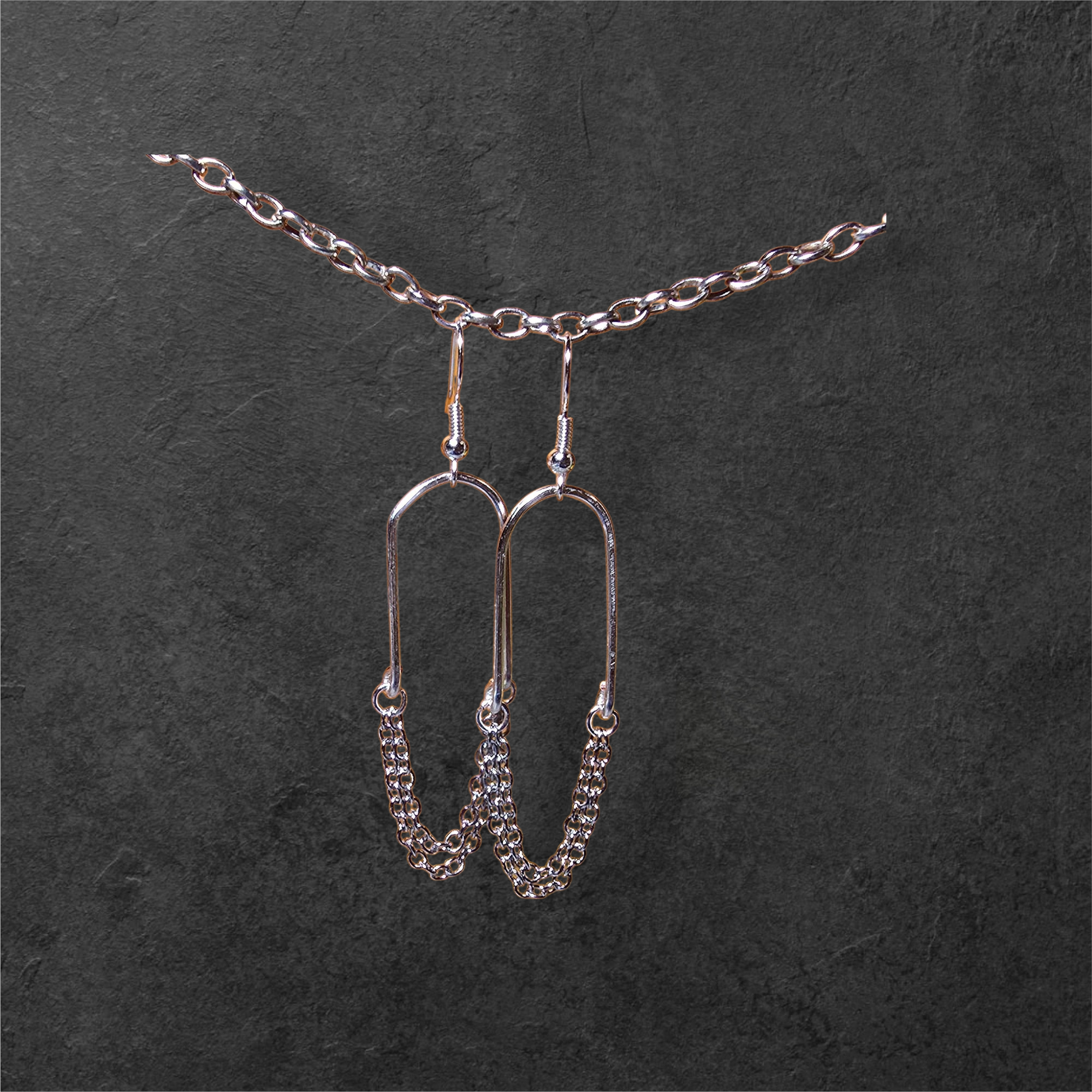 Silver loop and chain