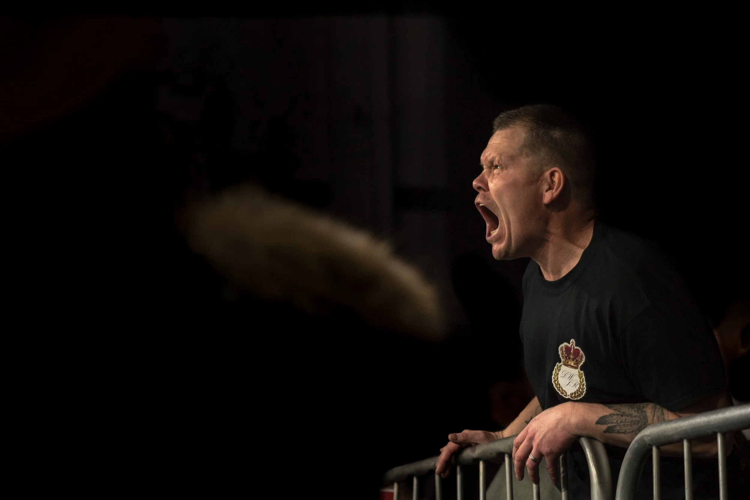 David White Snr screaming at his son whilst he boxes in Cardiff