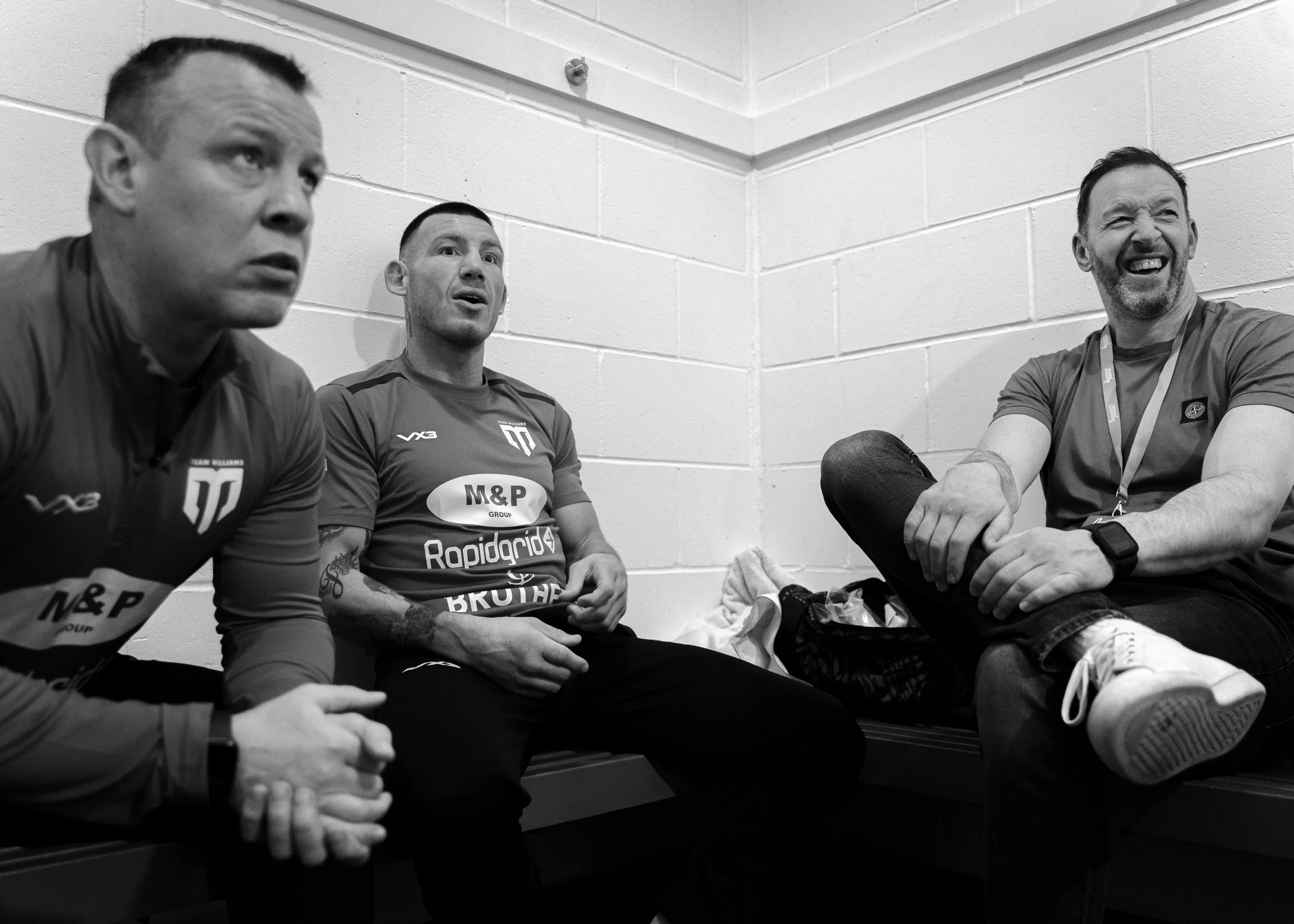 Gary Lockett, Liam Williams and Enzo Maccarenelli