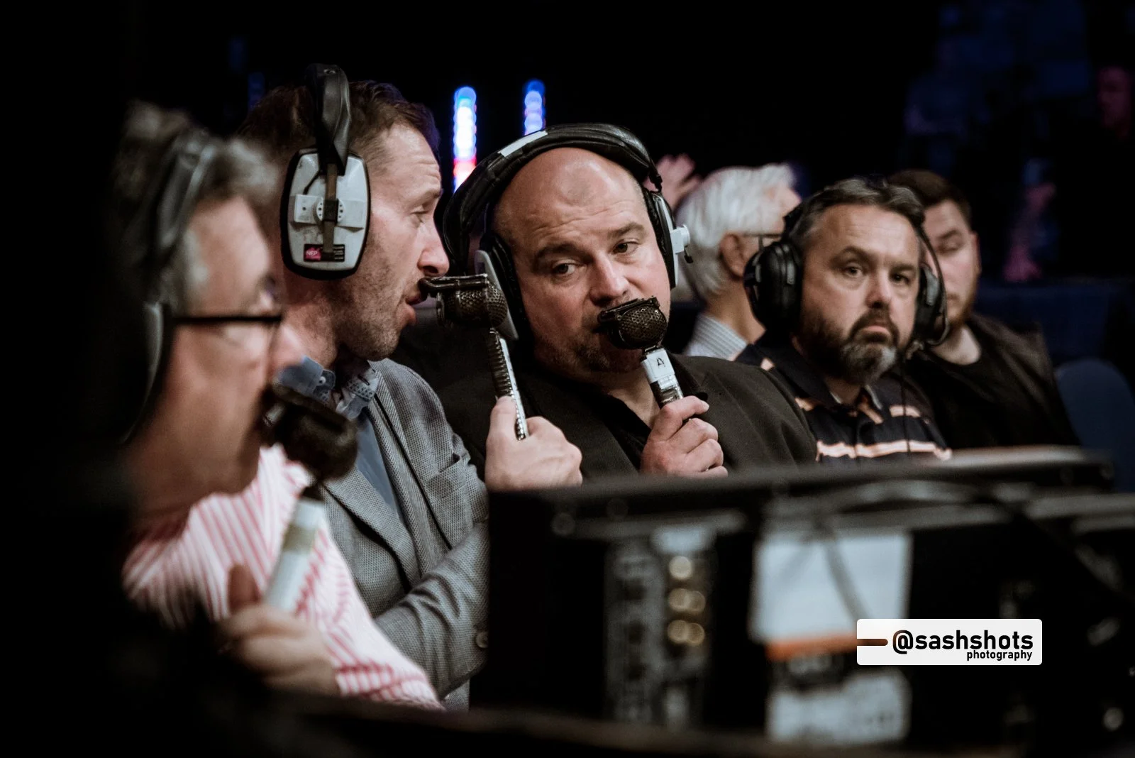 Enzo Maccarenelli and Ciaran Gibbons commentating on the Sanigar bill in the LC2 in Swansea