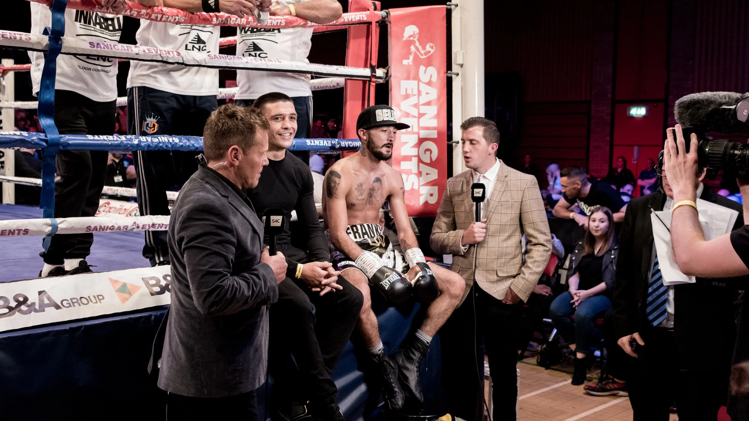 Andrew and Lee Selby interviewed after Andrews comeback fight in Newport