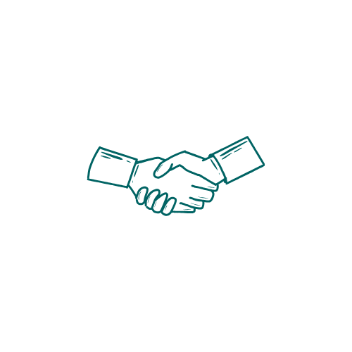 Twee handen die een handshake uitvoeren.