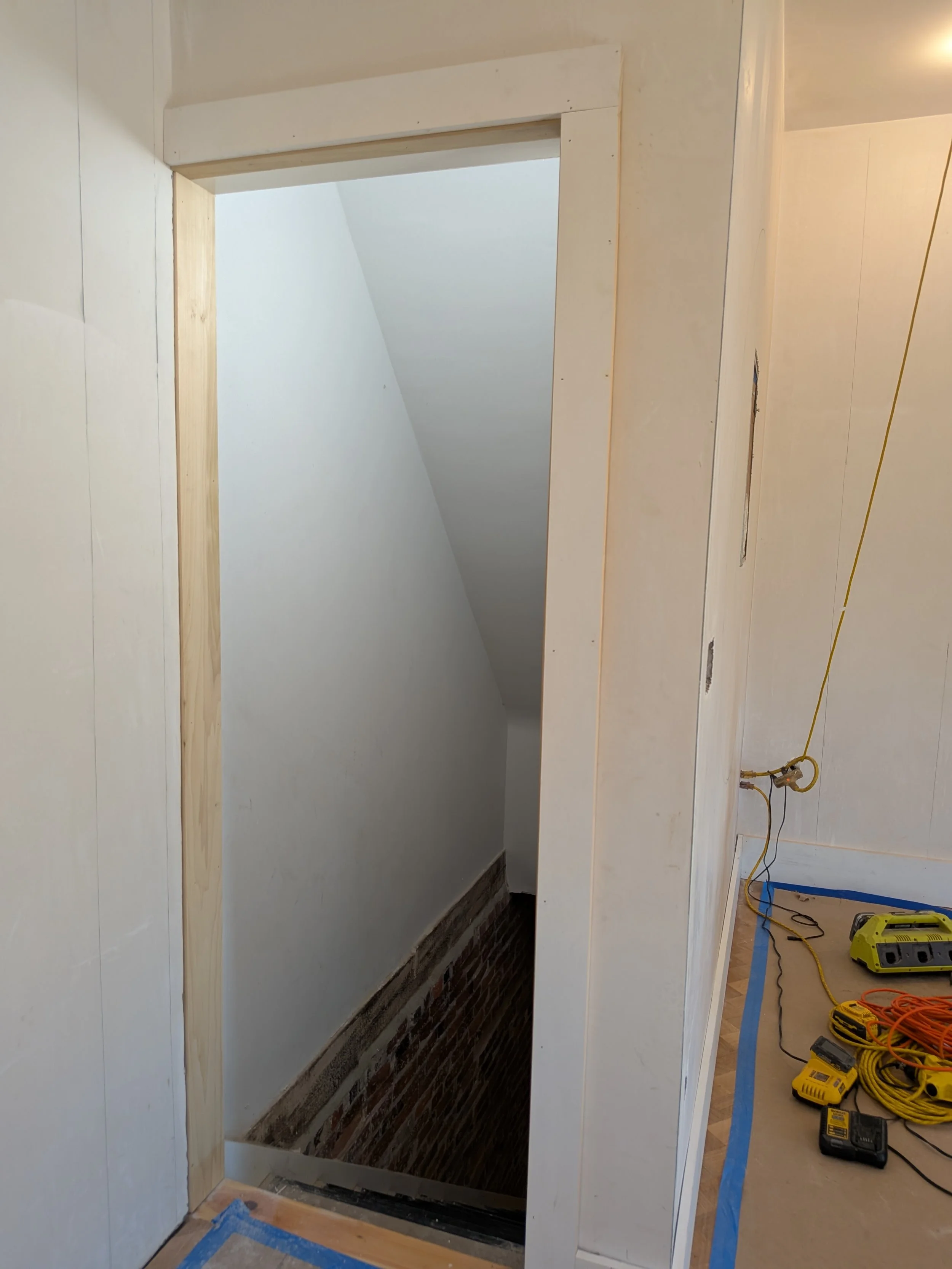 Door trim and baseboard