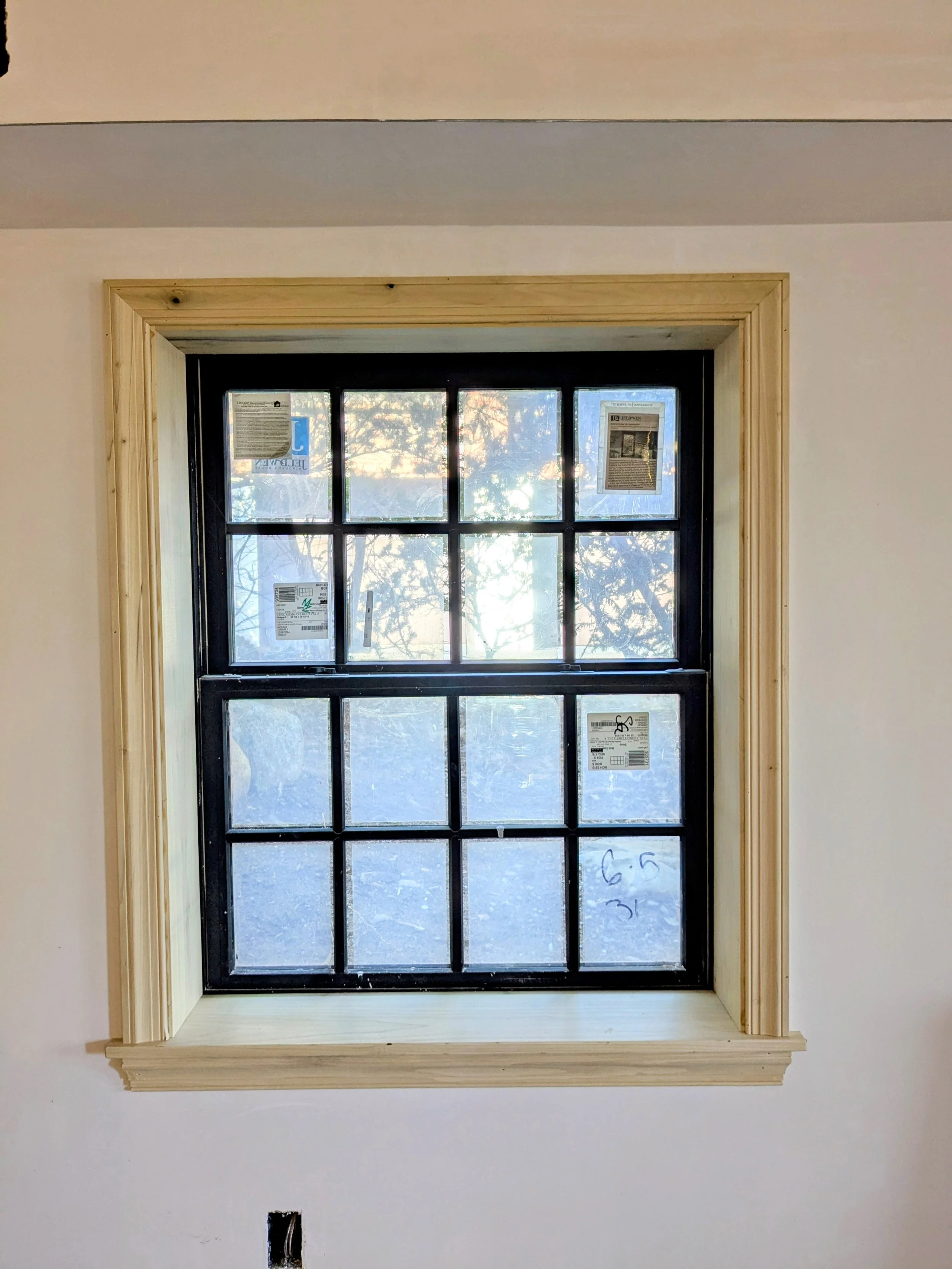 Window trim - made as one piece