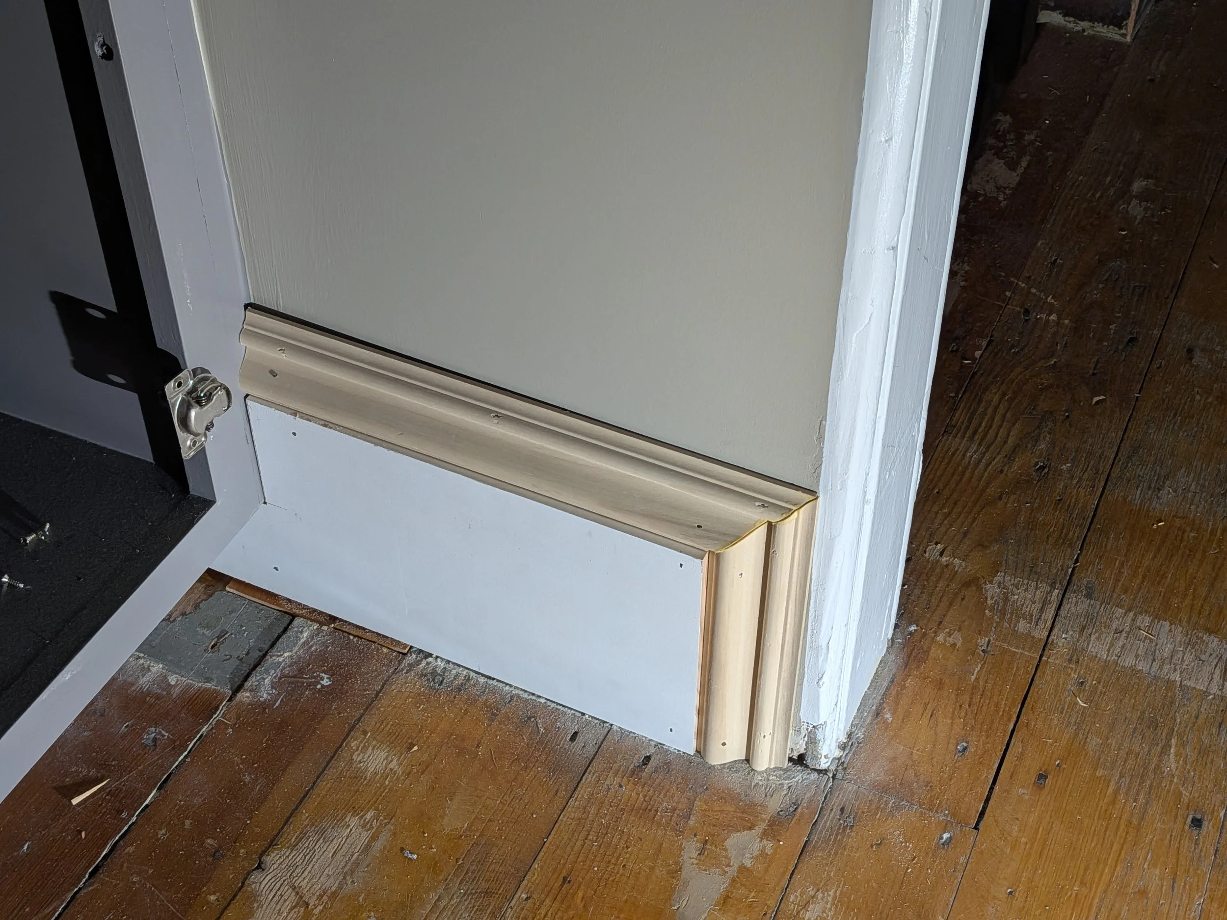 Baseboard and trim to mimic existing design