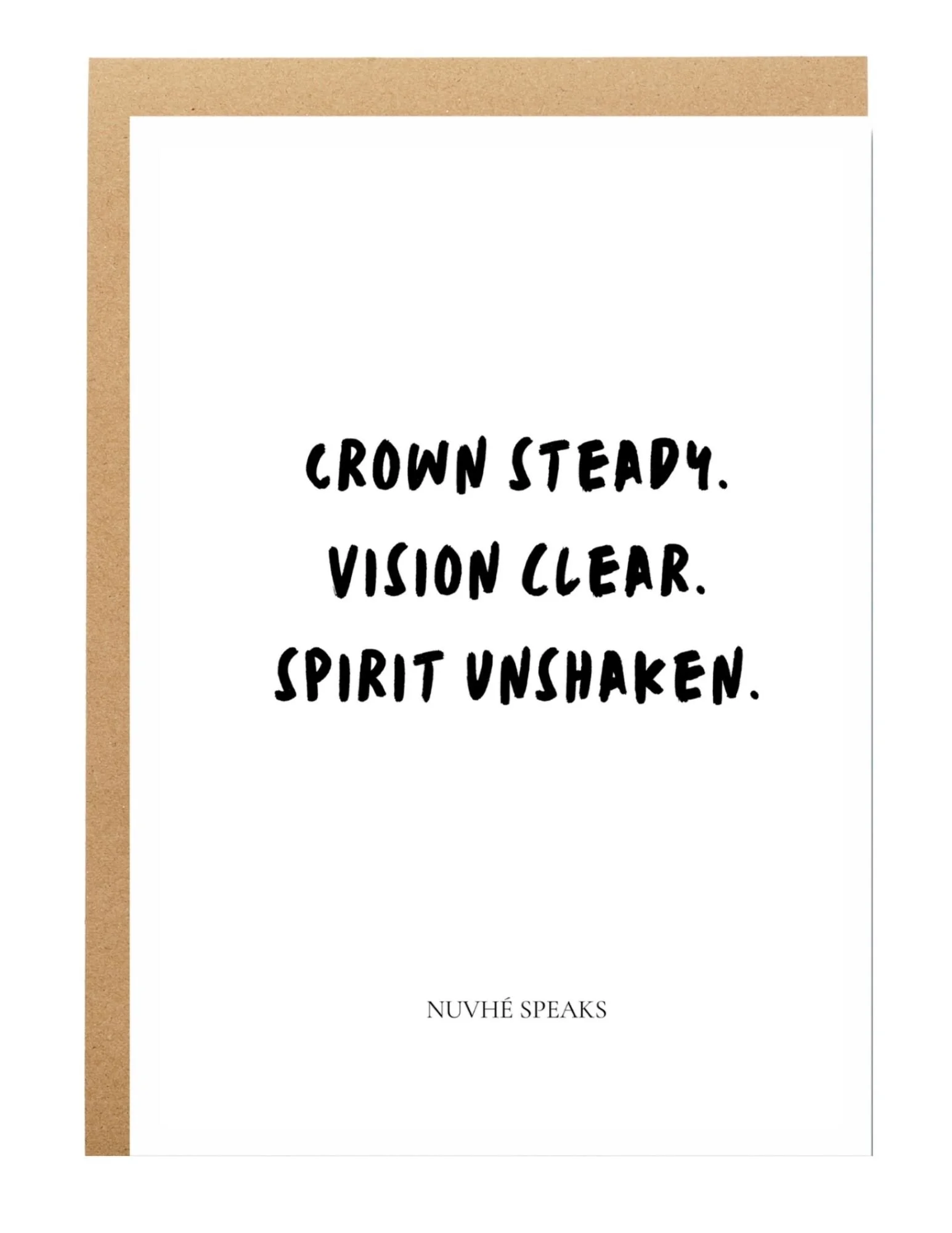 crown steady empowerment quote for women greeting card by nuvhe speaks
