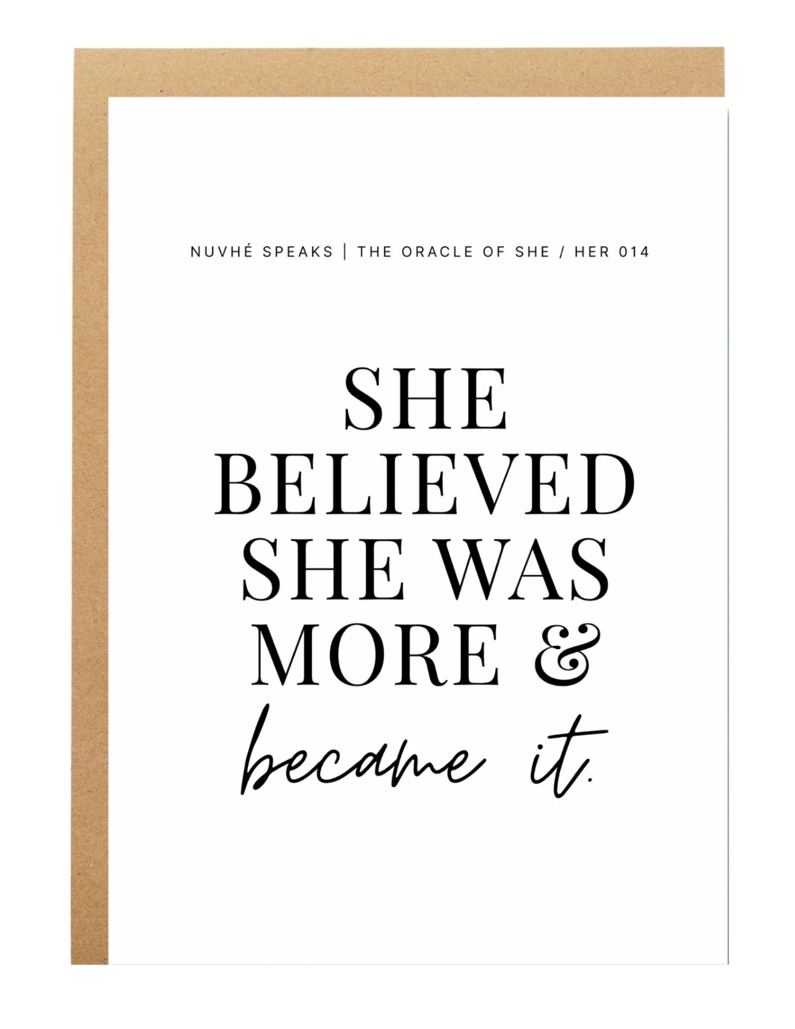 she believed she was more and became it milestone congrats greeting card by nuvhe speaks