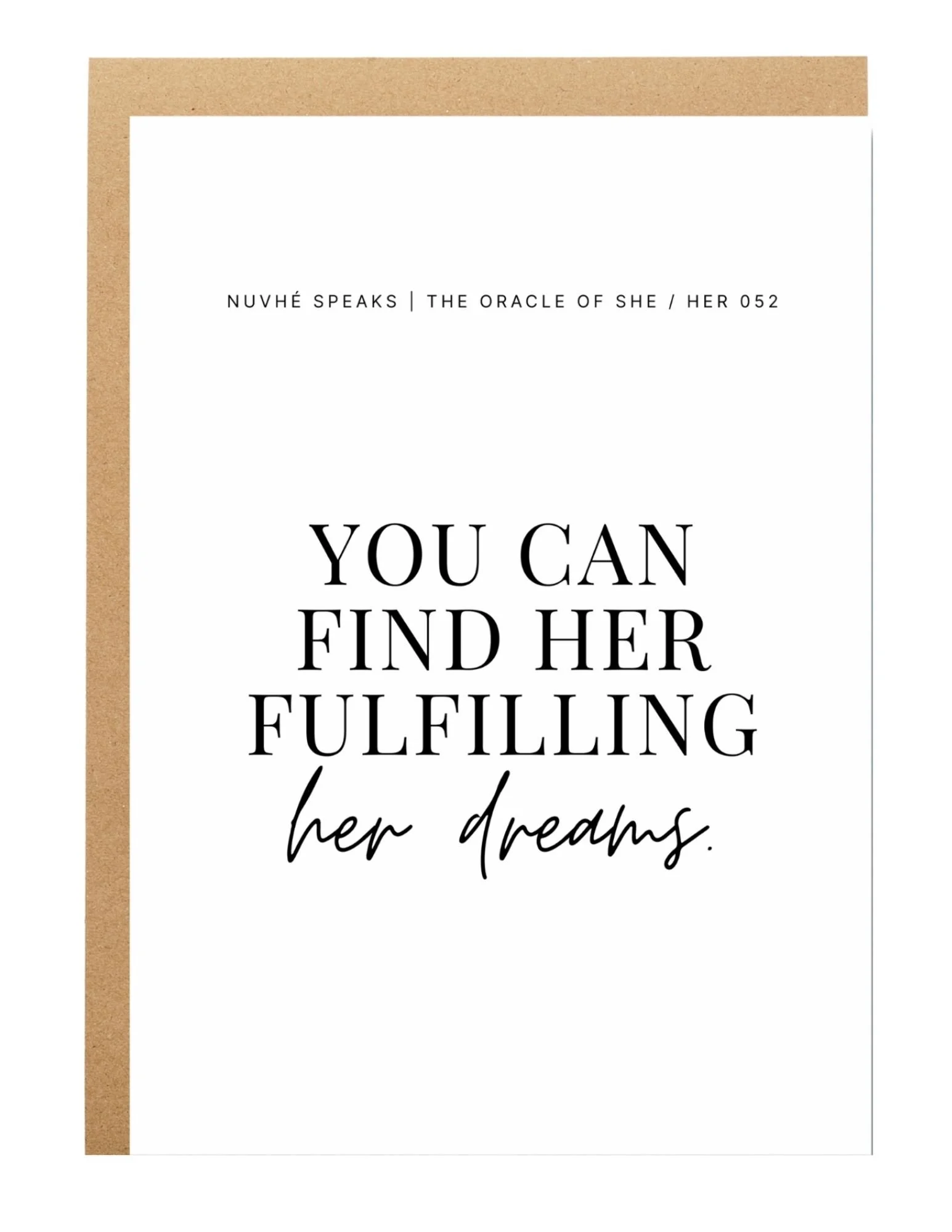 you can find her fulfilling her dreams inspirational quote greeting card by nuvhe speaks