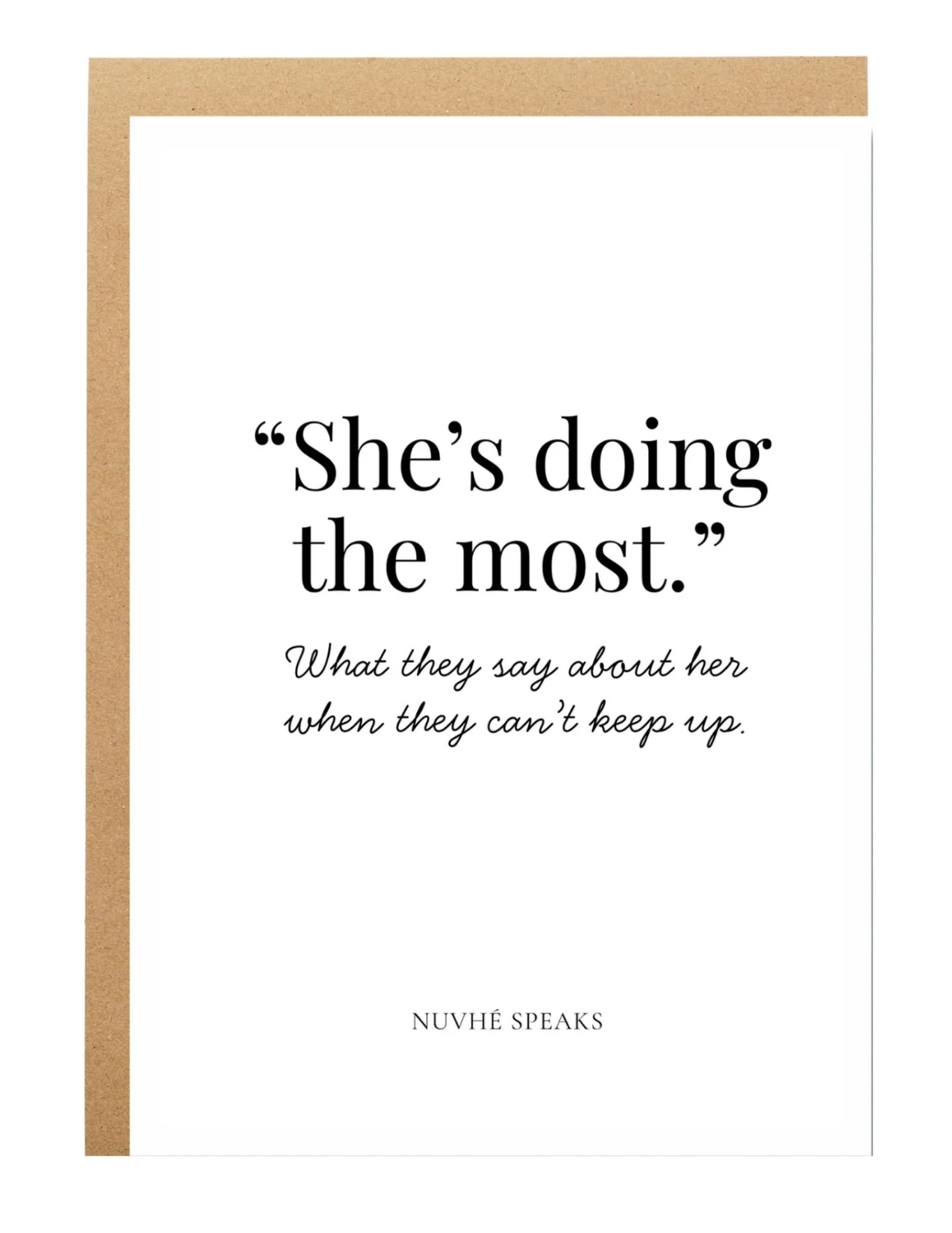 shes doing the most inspirational greeting card for her by nuvhe speaks