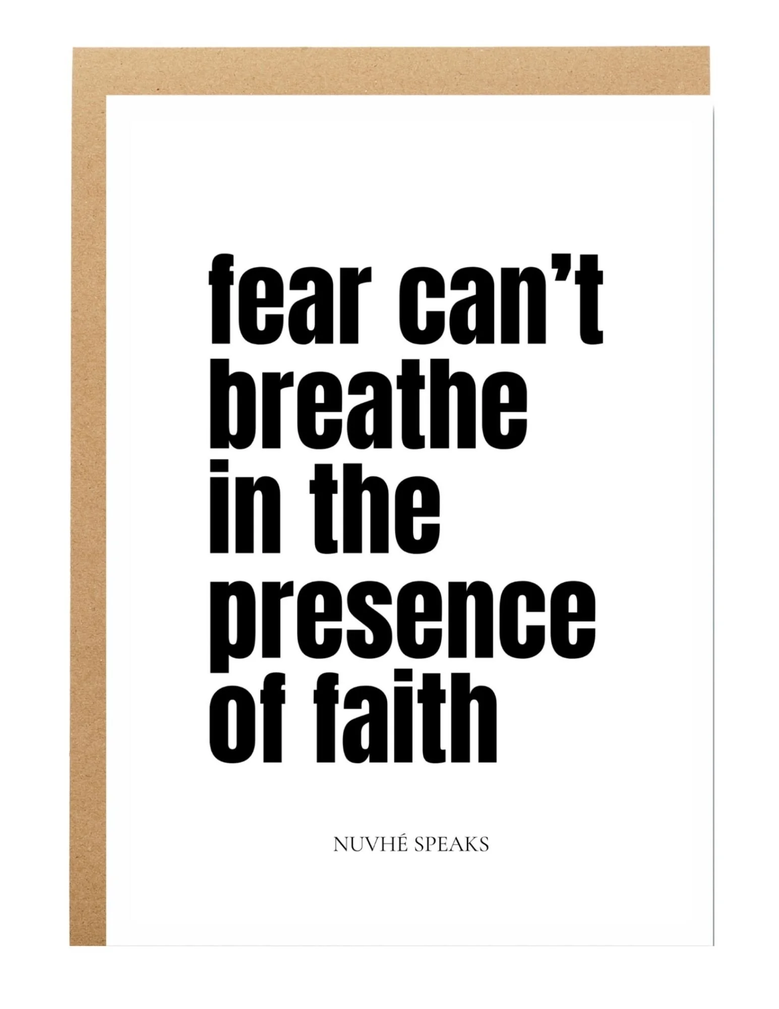 fear cant breathe in the presence of faith encouraging quote greeting card by nuvhe speaks
