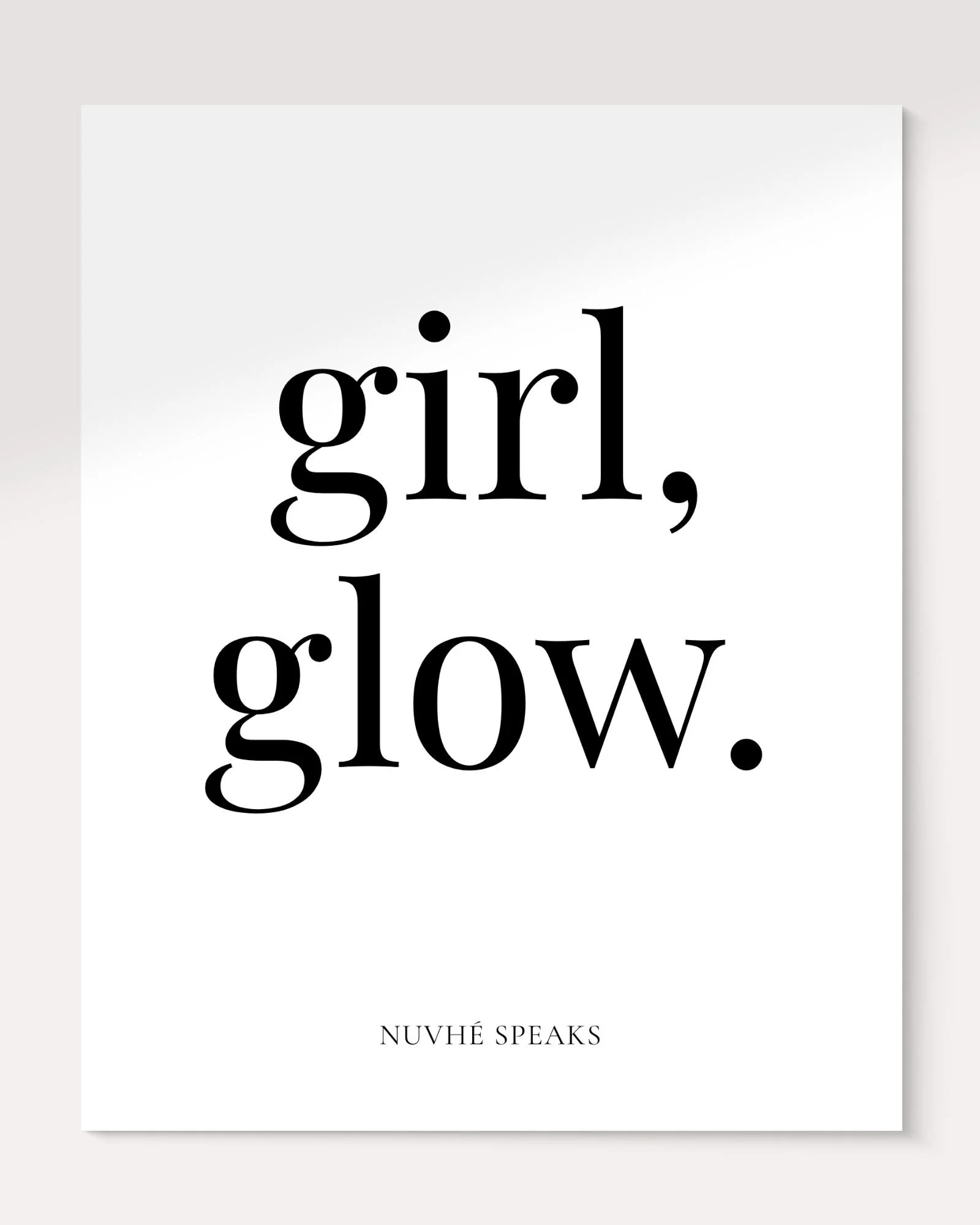 girl glow wall art print nuvhe speaks