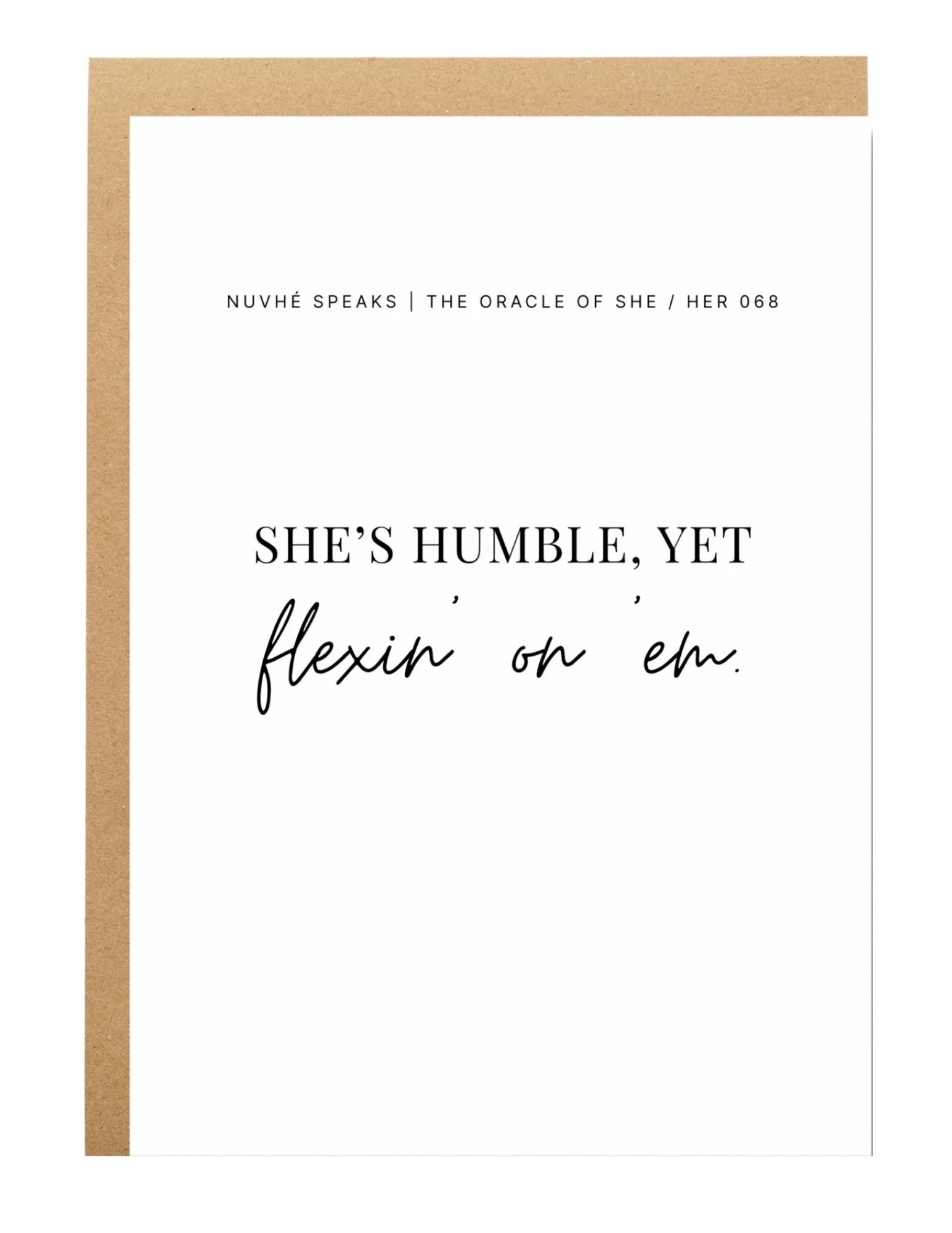 shes humble yet flexin on em congrats greeting card by nuvhe speaks