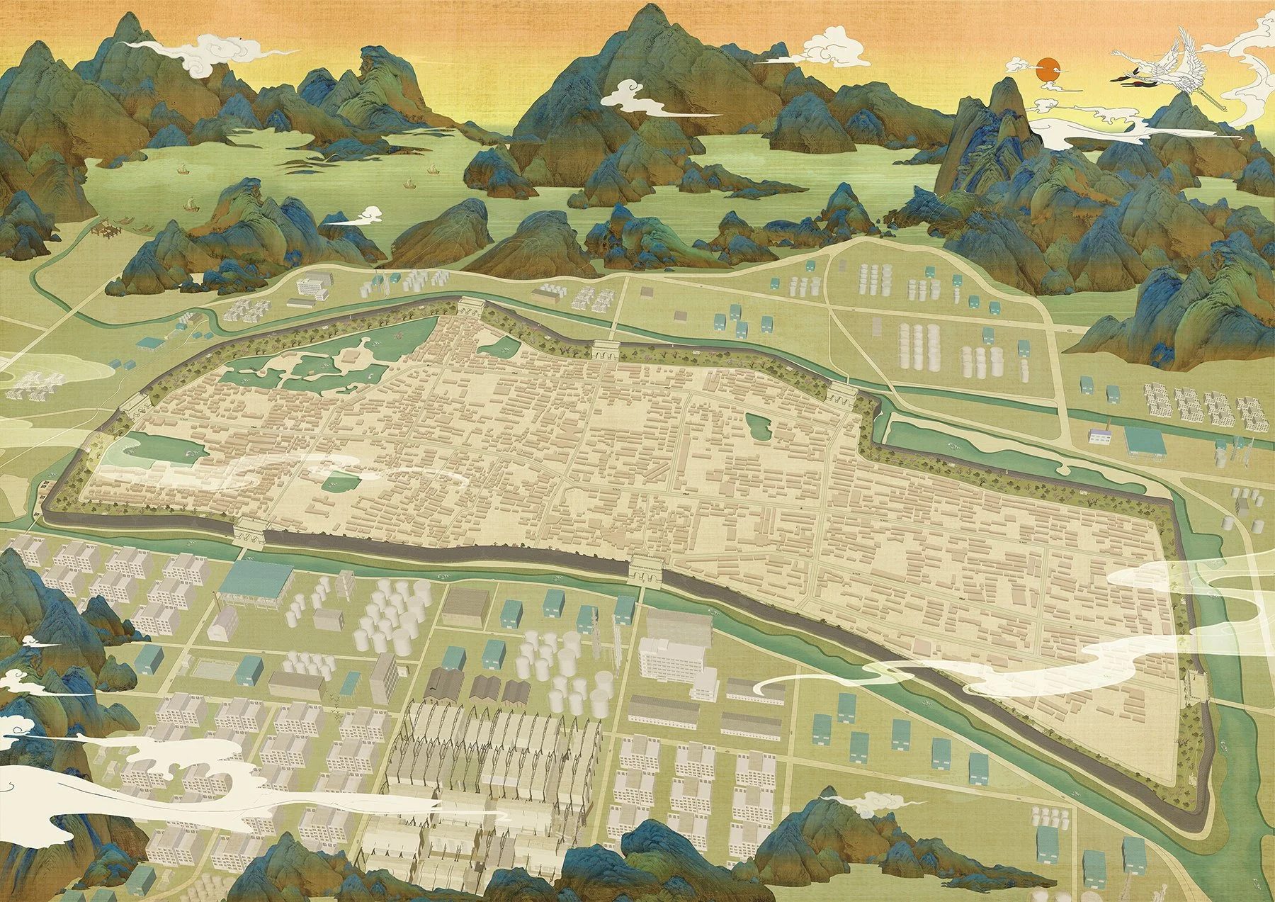 Jingzhou City Wall Regeneration, Mengdi Wu.