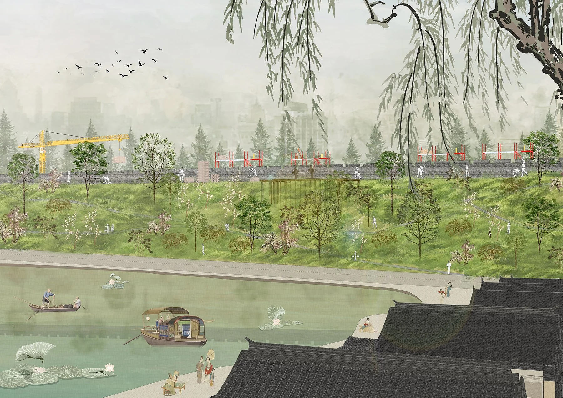Jingzhou City Wall Regeneration, Mengdi Wu.
