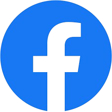 Facebook logo with a blue circle and a black letter 'f' in the center.