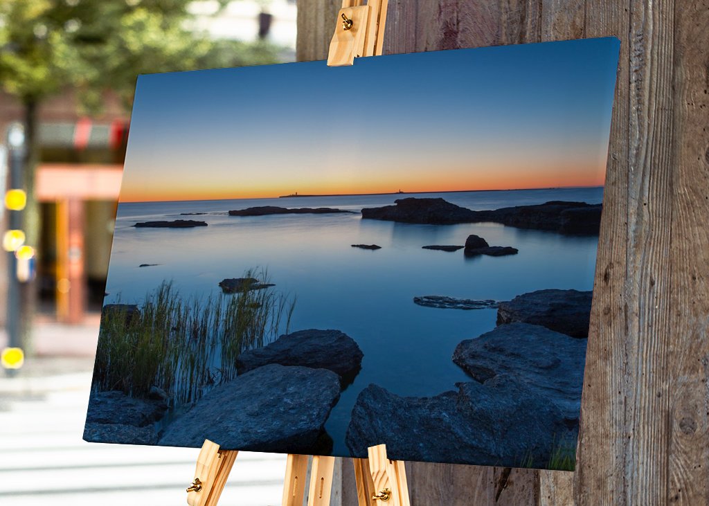 östergarnsholm i soluppgång, Kuppen, Herrvik, Gotland, Sverige