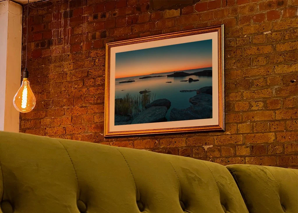 östergarnsholm i soluppgång, Kuppen, Herrvik, Gotland, Sverige