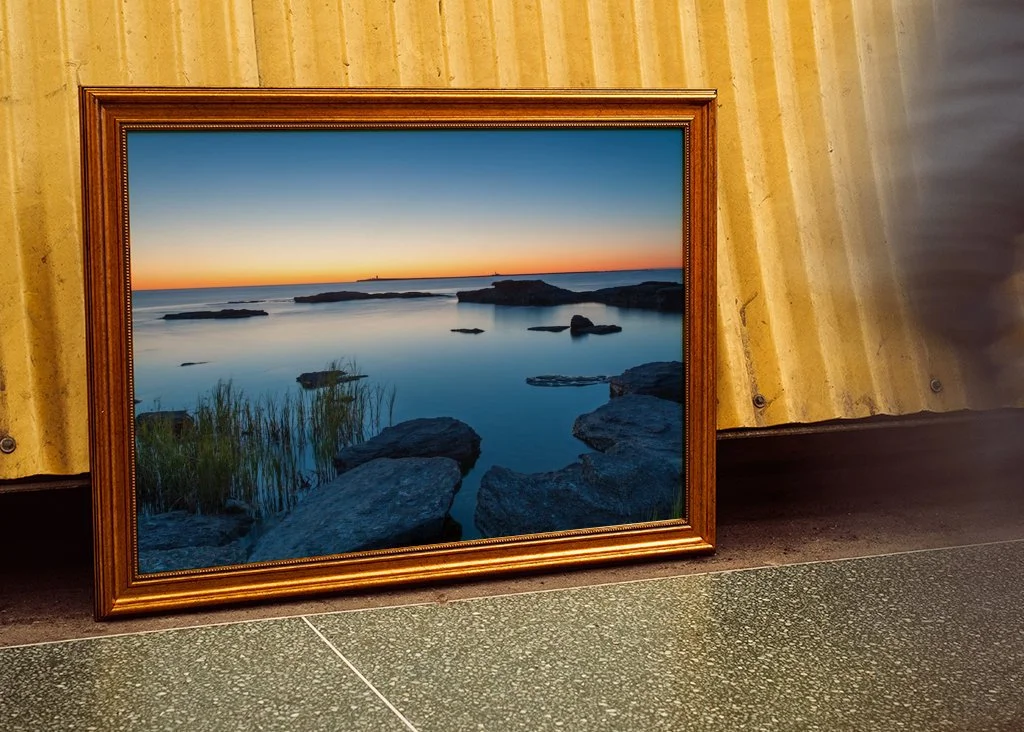 östergarnsholm i soluppgång, Kuppen, Herrvik, Gotland, Sverige