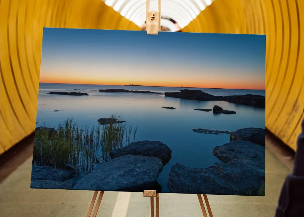 östergarnsholm i soluppgång, Kuppen, Herrvik, Gotland, Sverige