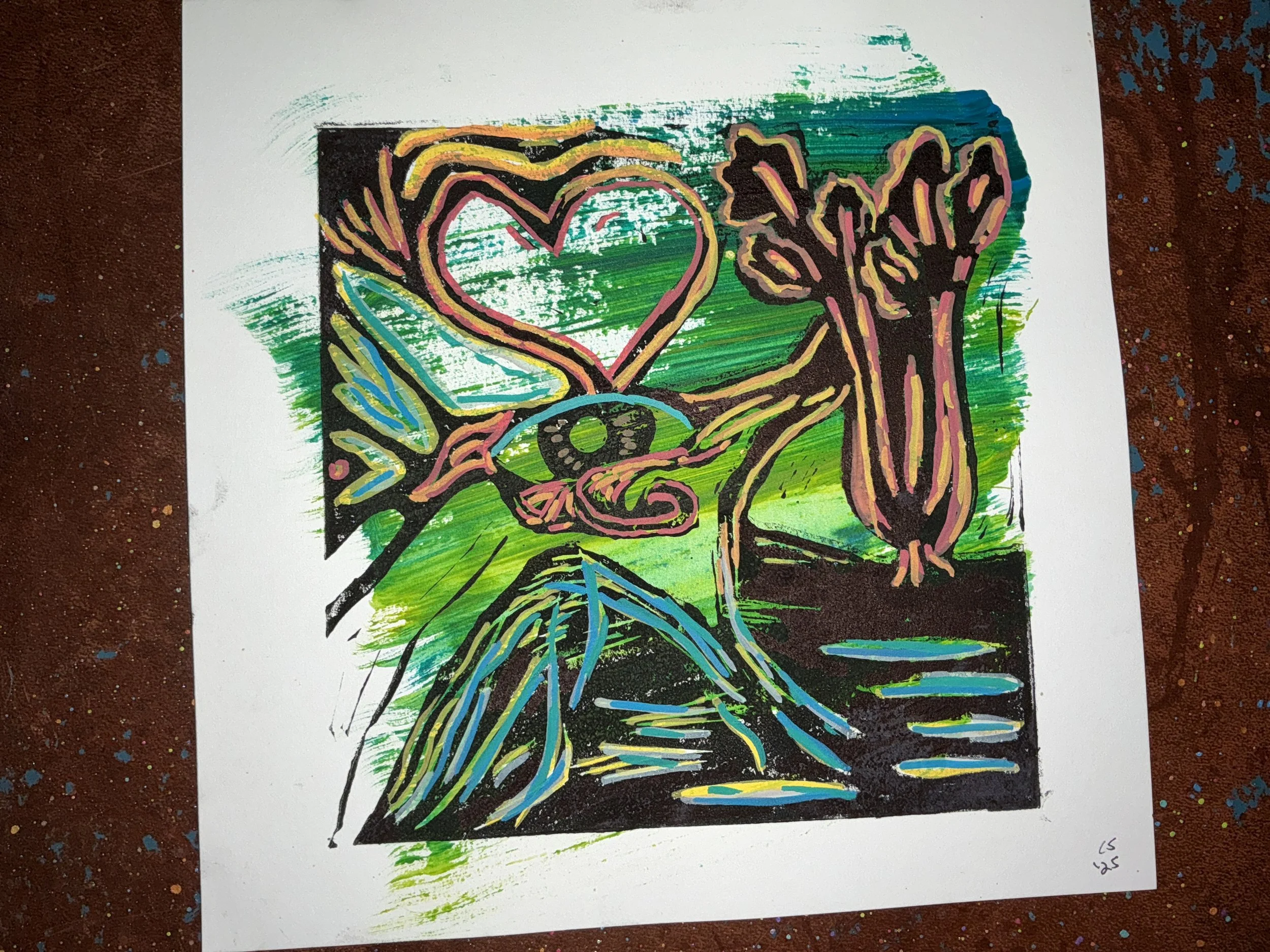 Celery Love Abstract Print